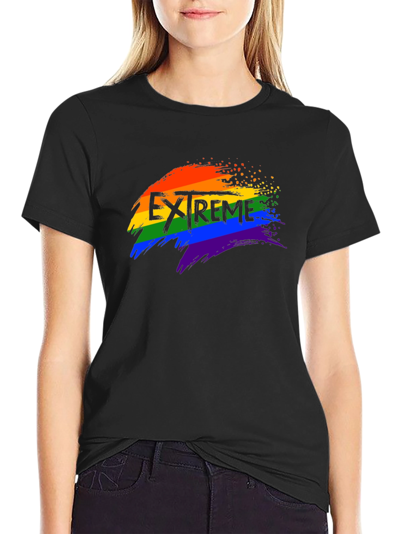 Extreme Pride Rainbow Graphic T-Shirt