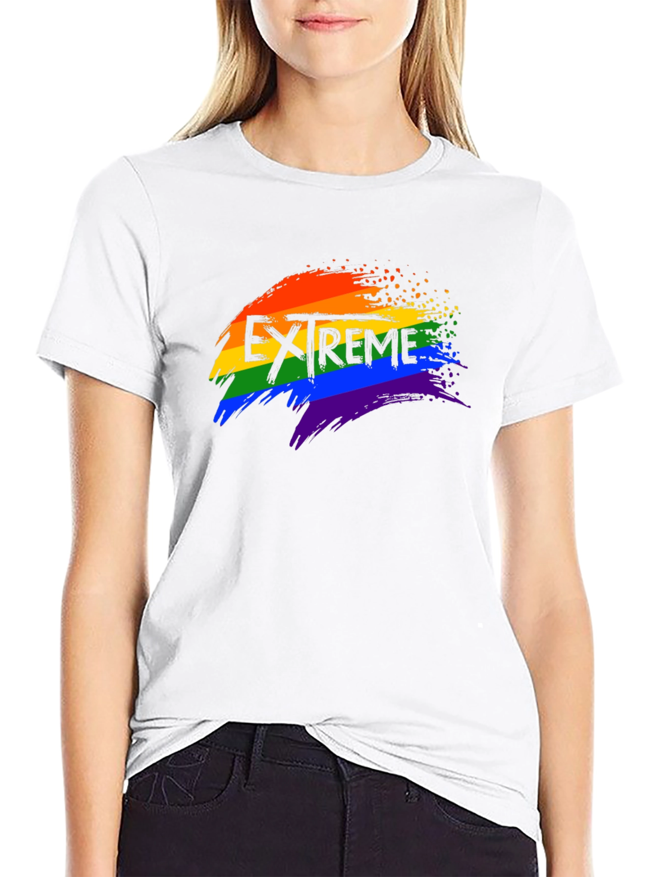 Extreme Pride Rainbow Graphic T-Shirt