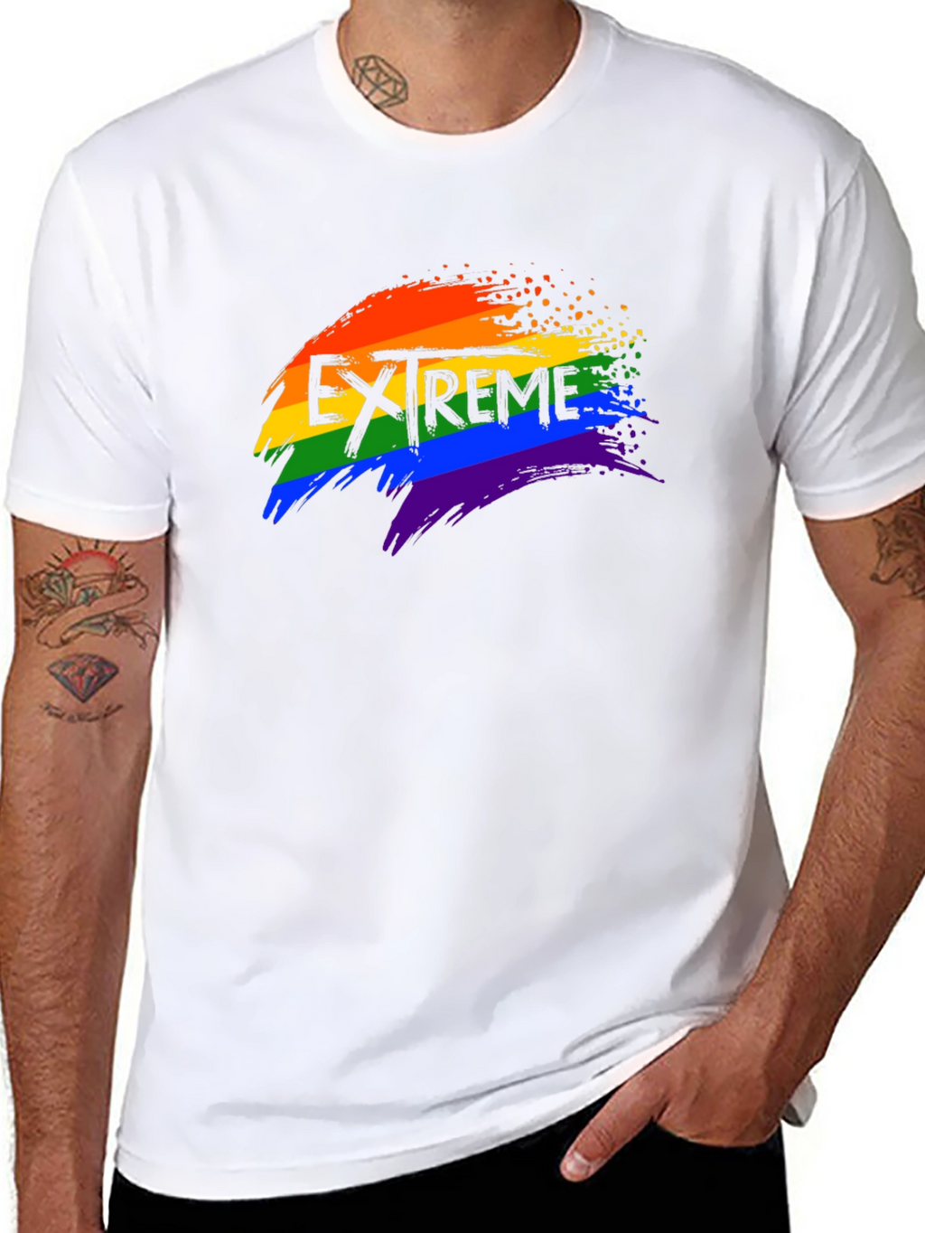 Extreme Pride Rainbow Graphic T-Shirt