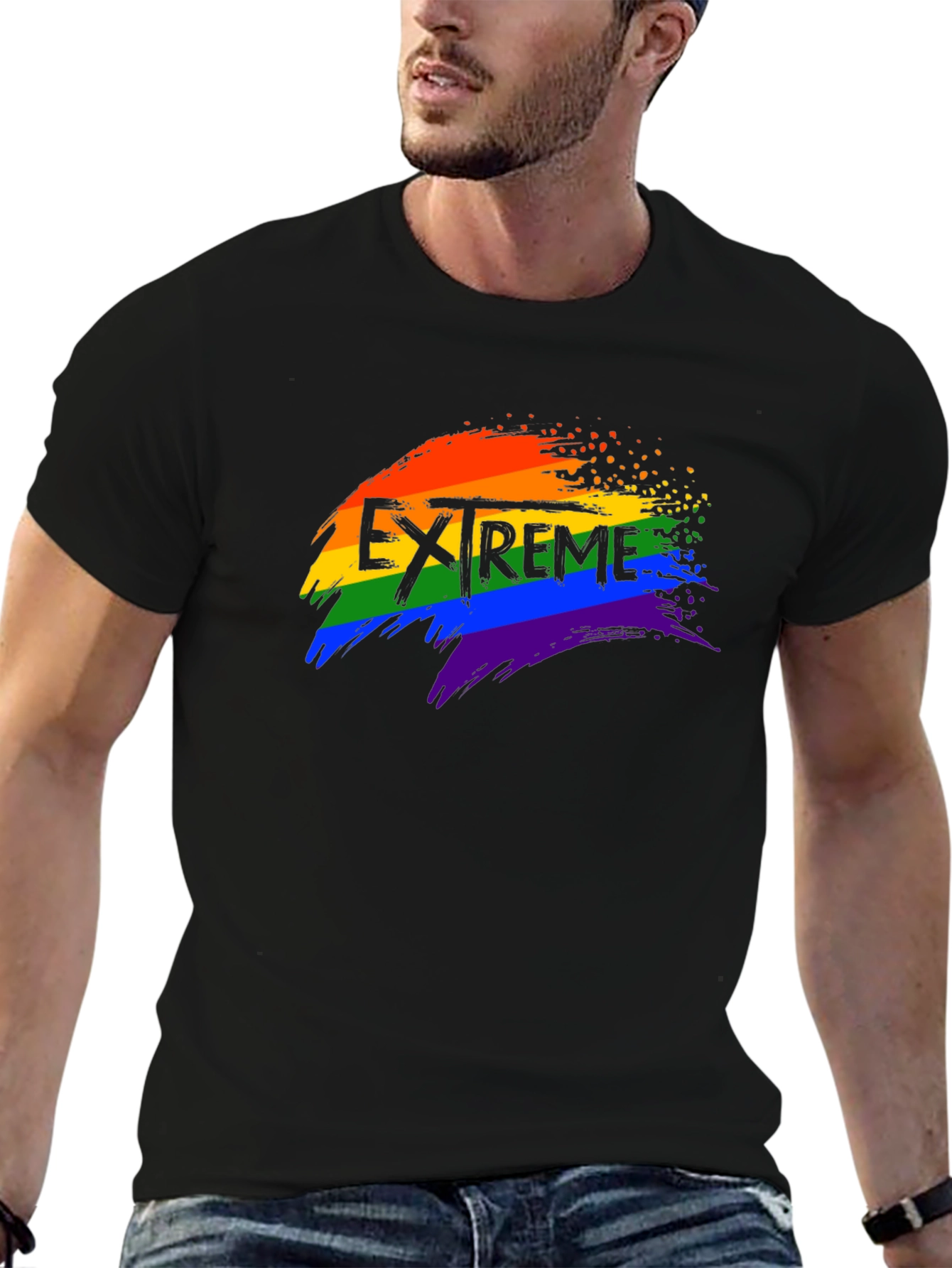 Extreme Pride Rainbow Graphic T-Shirt