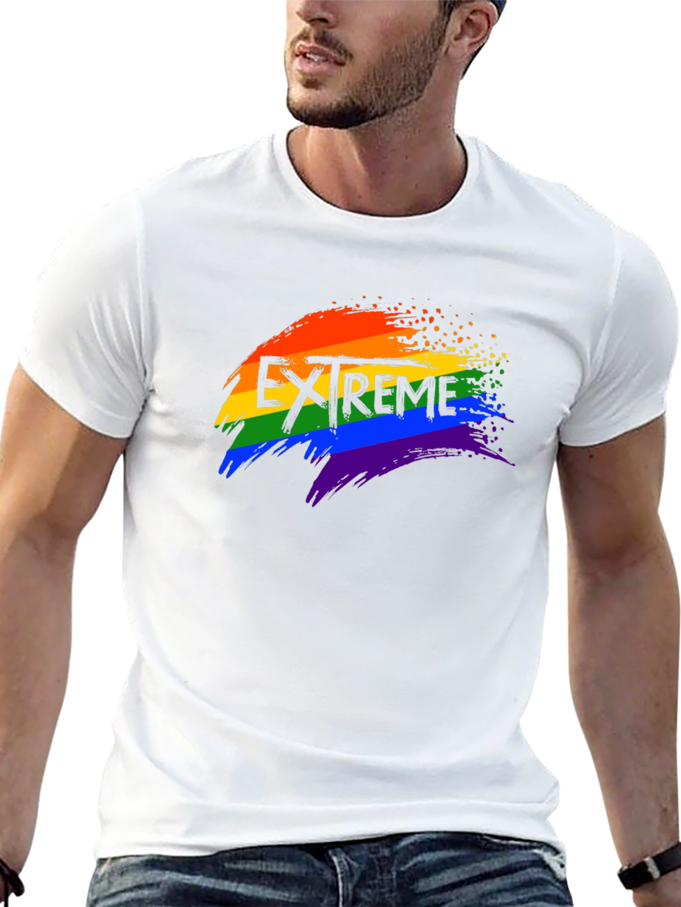 Extreme Pride Rainbow Graphic T-Shirt
