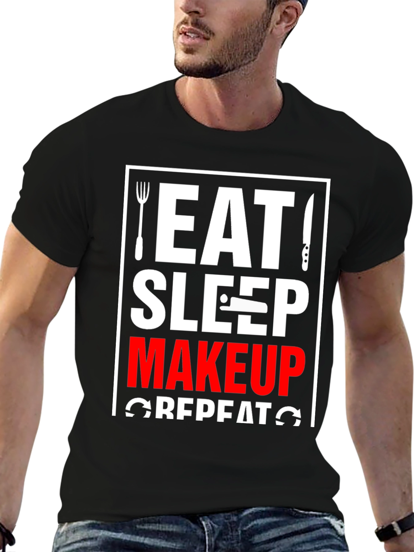 Eat Sleep Makeup Repeat Graphic Tee