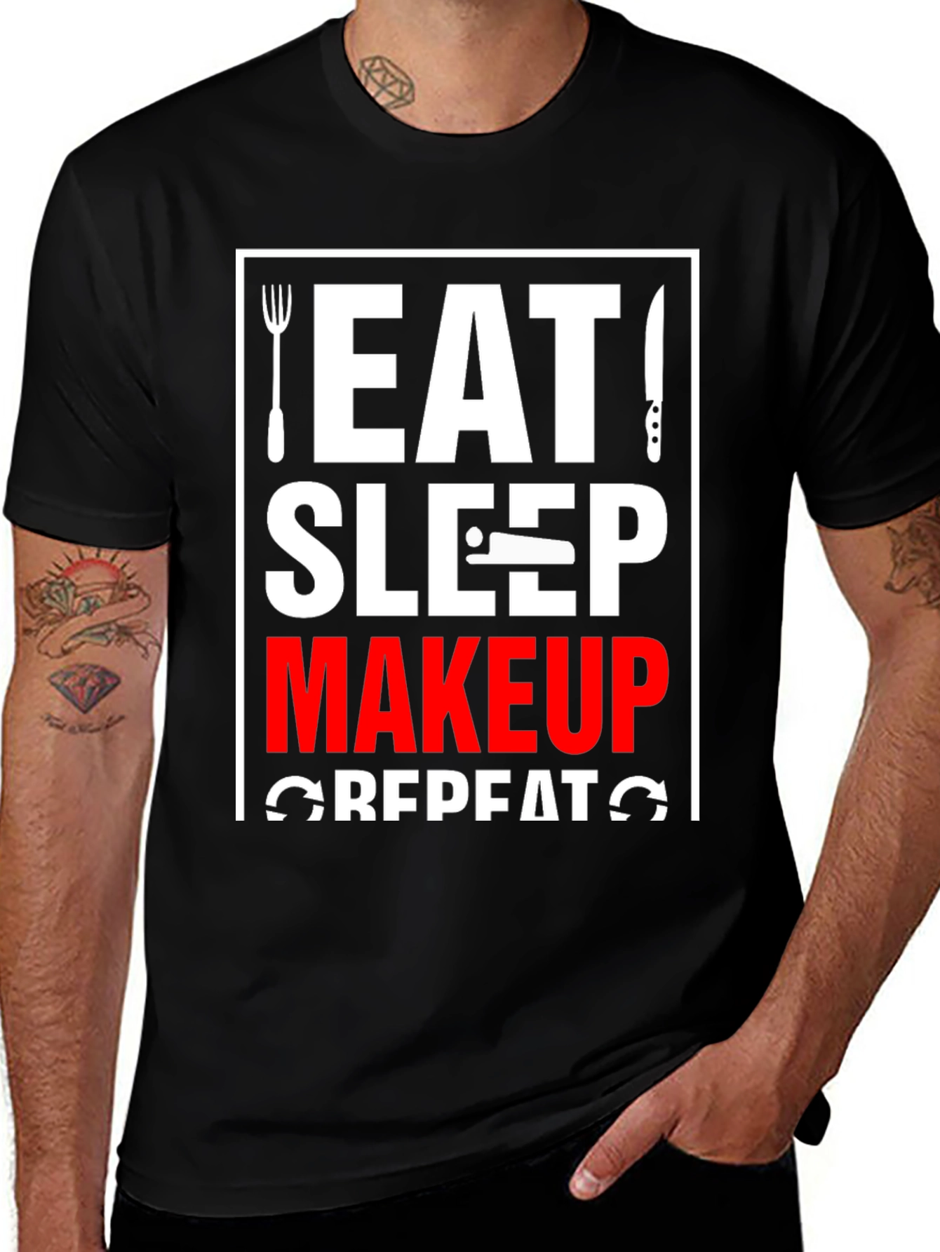 Eat Sleep Makeup Repeat Graphic Tee