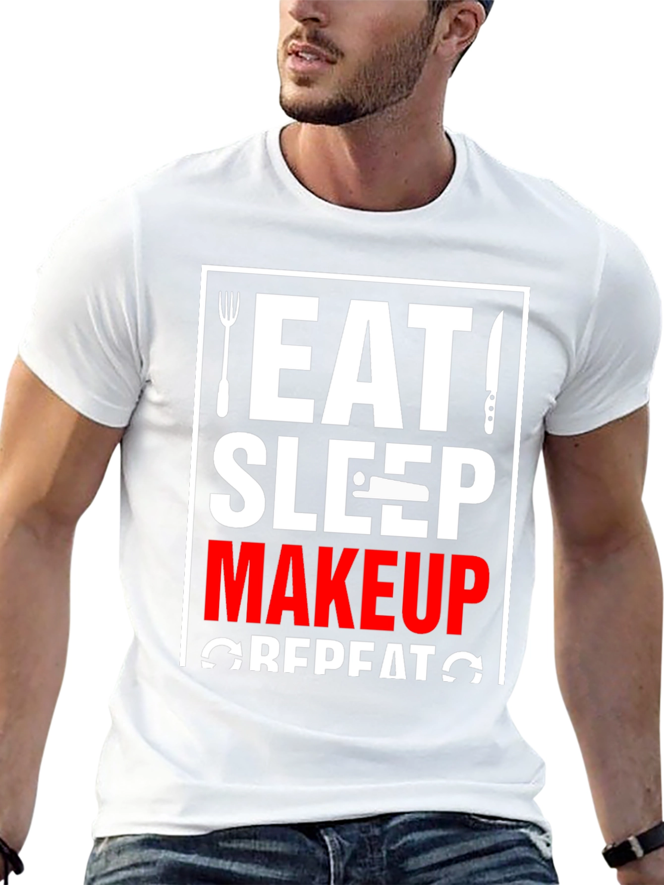 Eat Sleep Makeup Repeat Graphic Tee