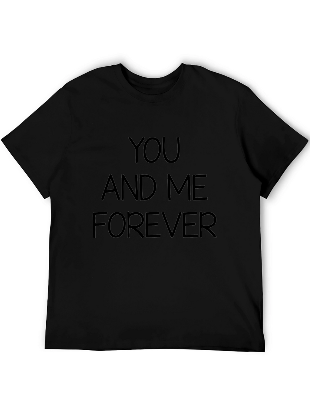 You and Me Forever Black Graphic Tee
