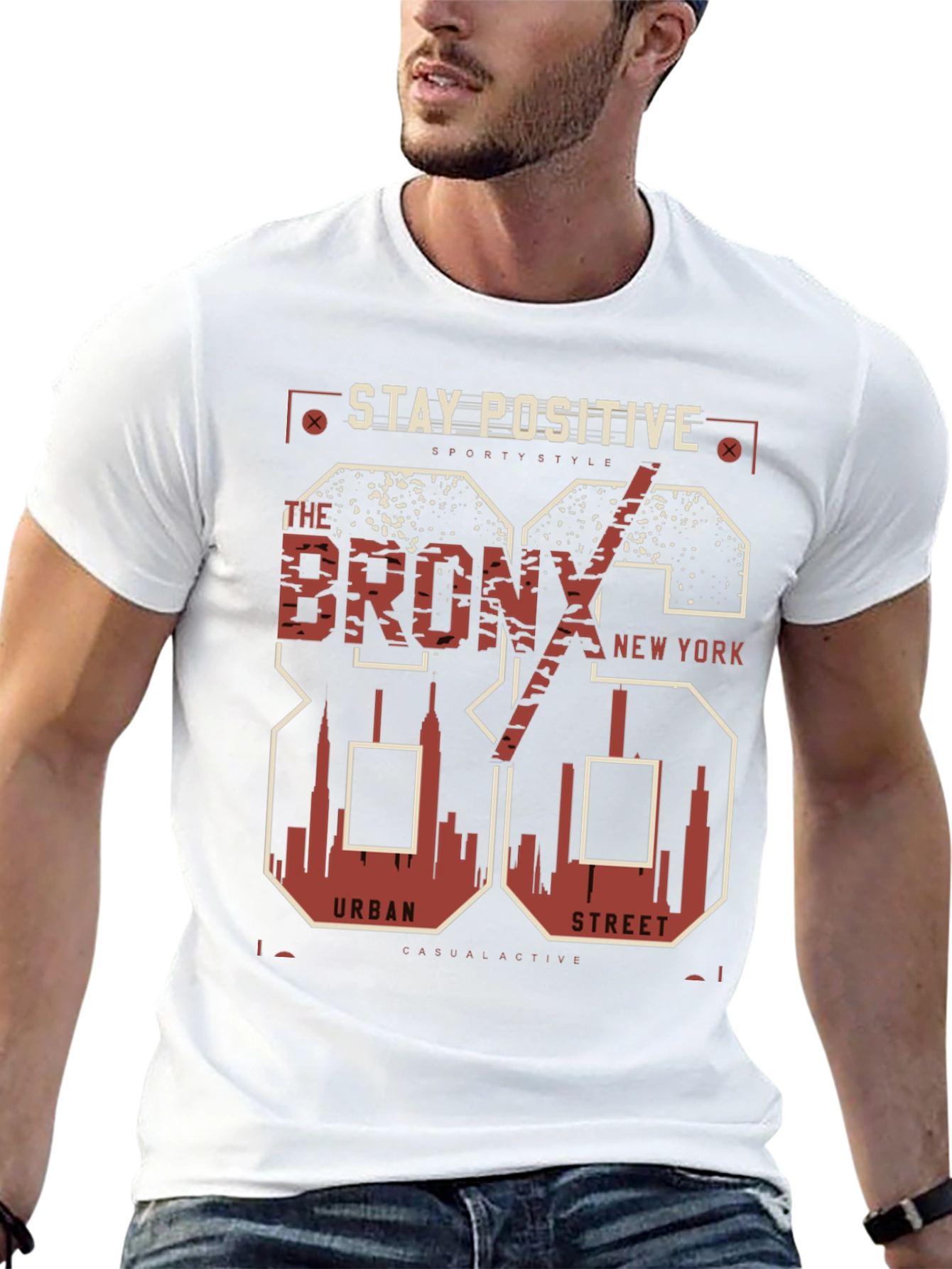 Stay Positive Bronx Graphic Tee