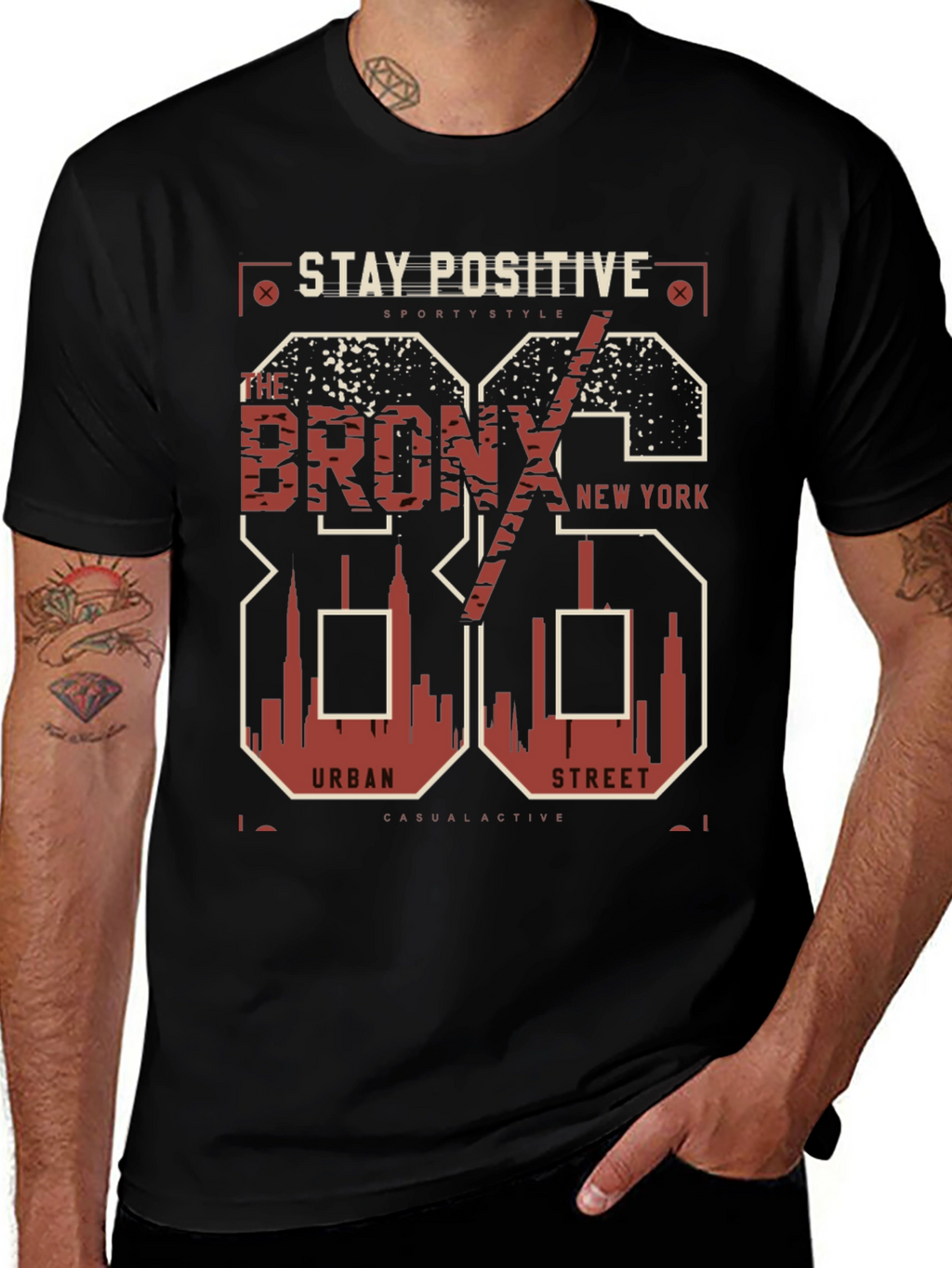 Stay Positive Bronx Graphic Tee