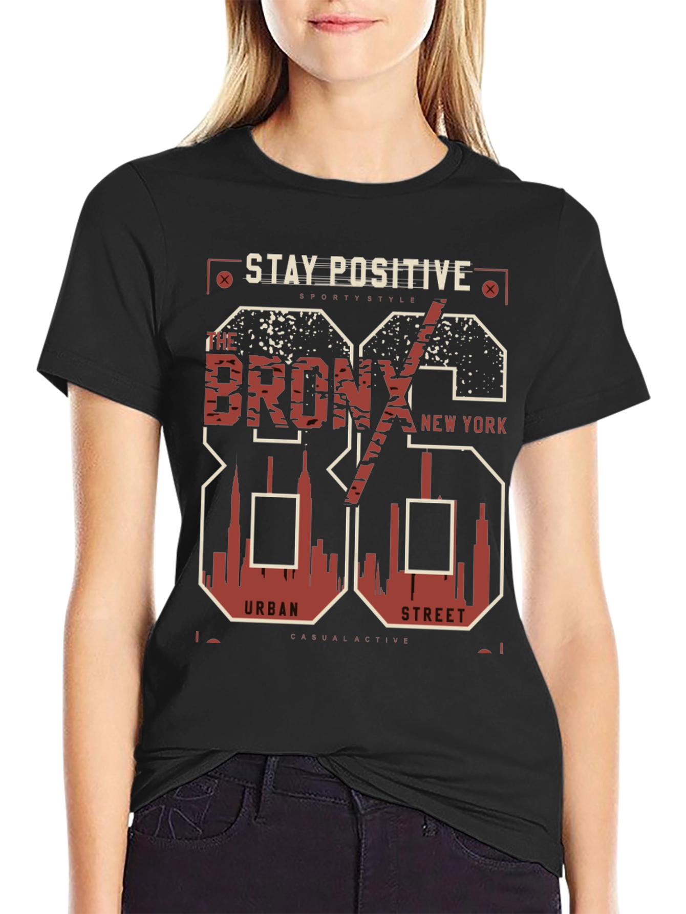 Stay Positive Bronx Graphic Tee