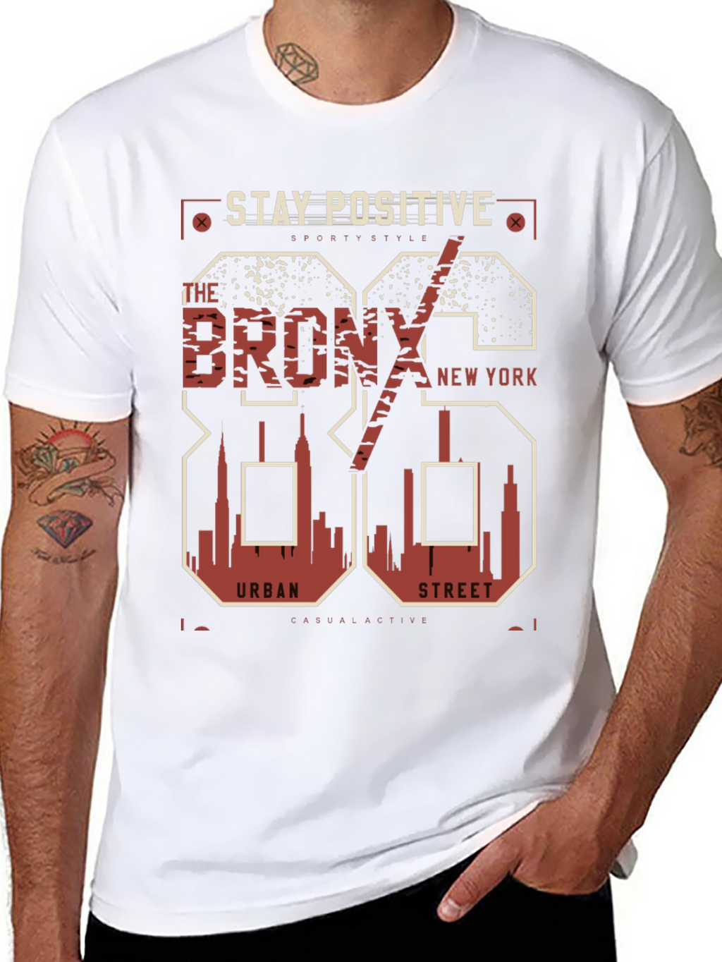 Stay Positive Bronx Graphic Tee