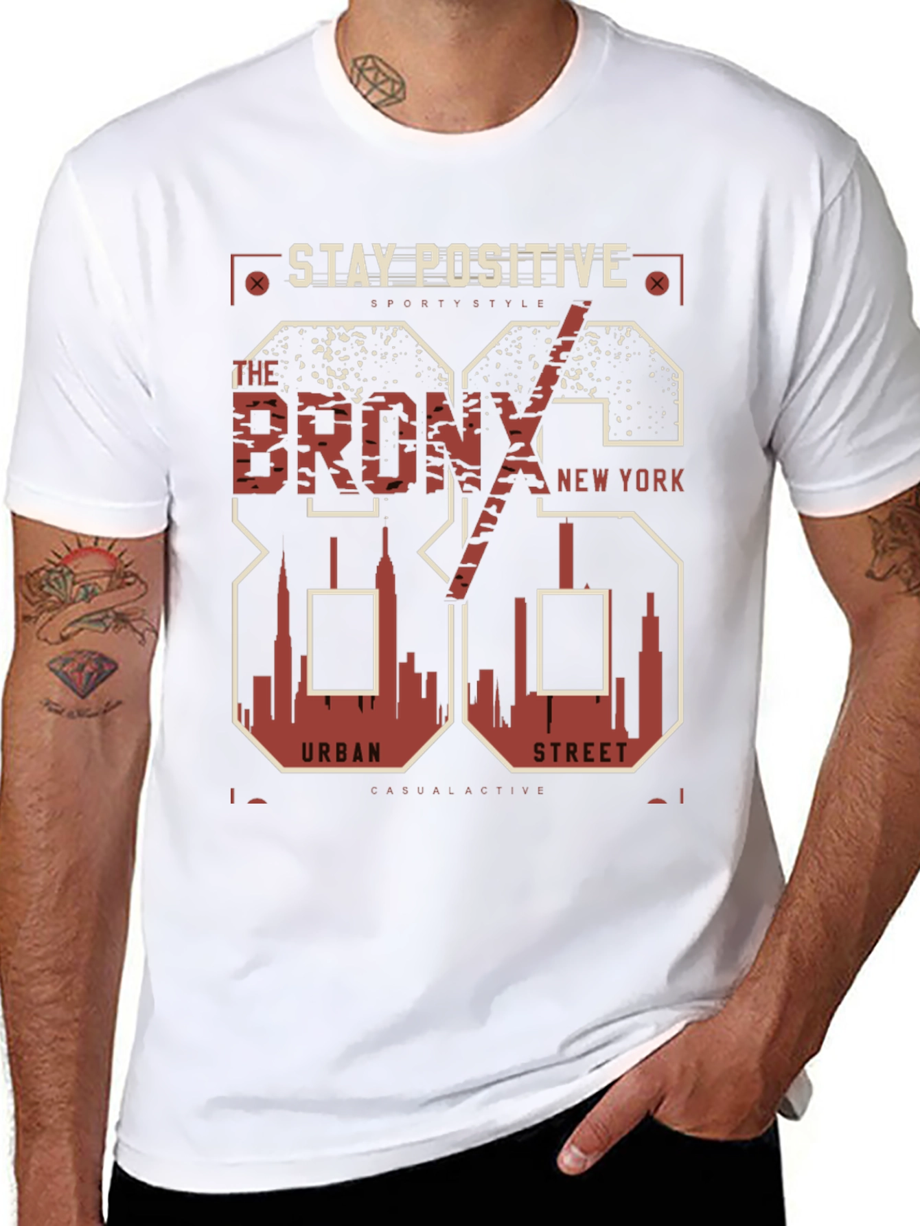 Stay Positive Bronx Graphic Tee