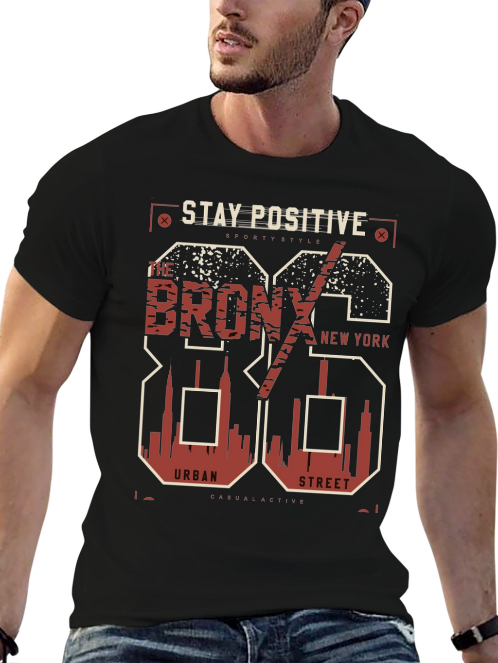 Stay Positive Bronx Graphic Tee