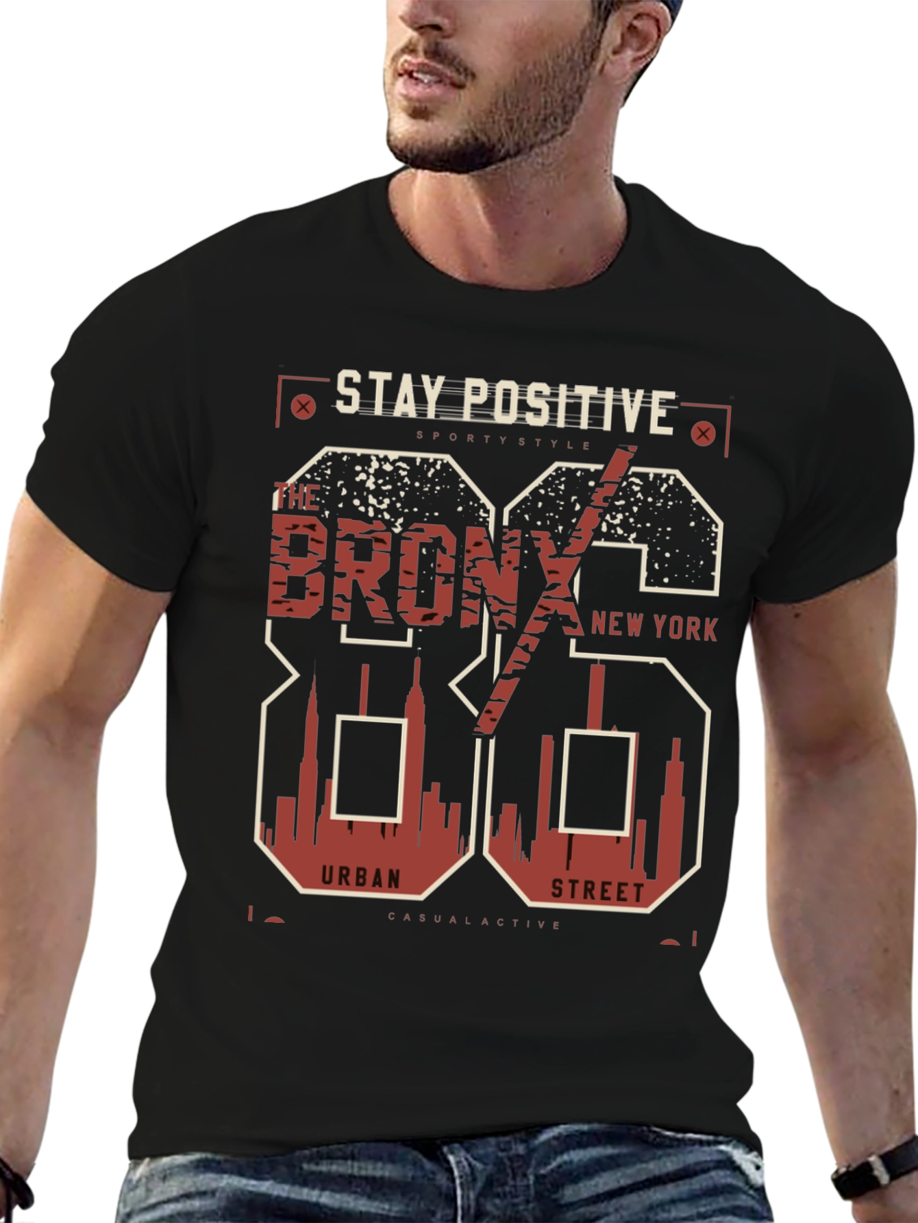 Stay Positive Bronx Graphic Tee