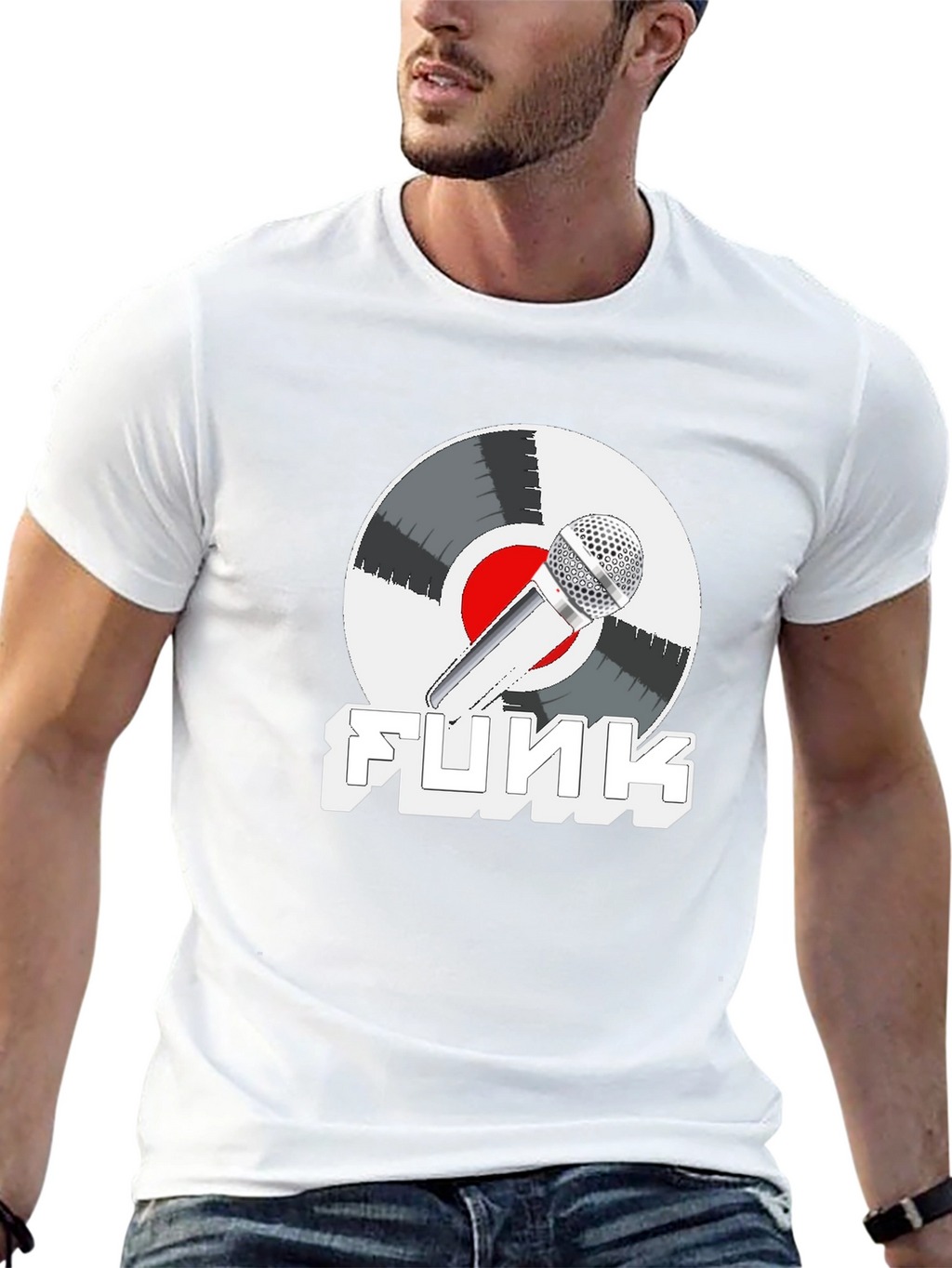 Funky Mic Record Graphic Tee