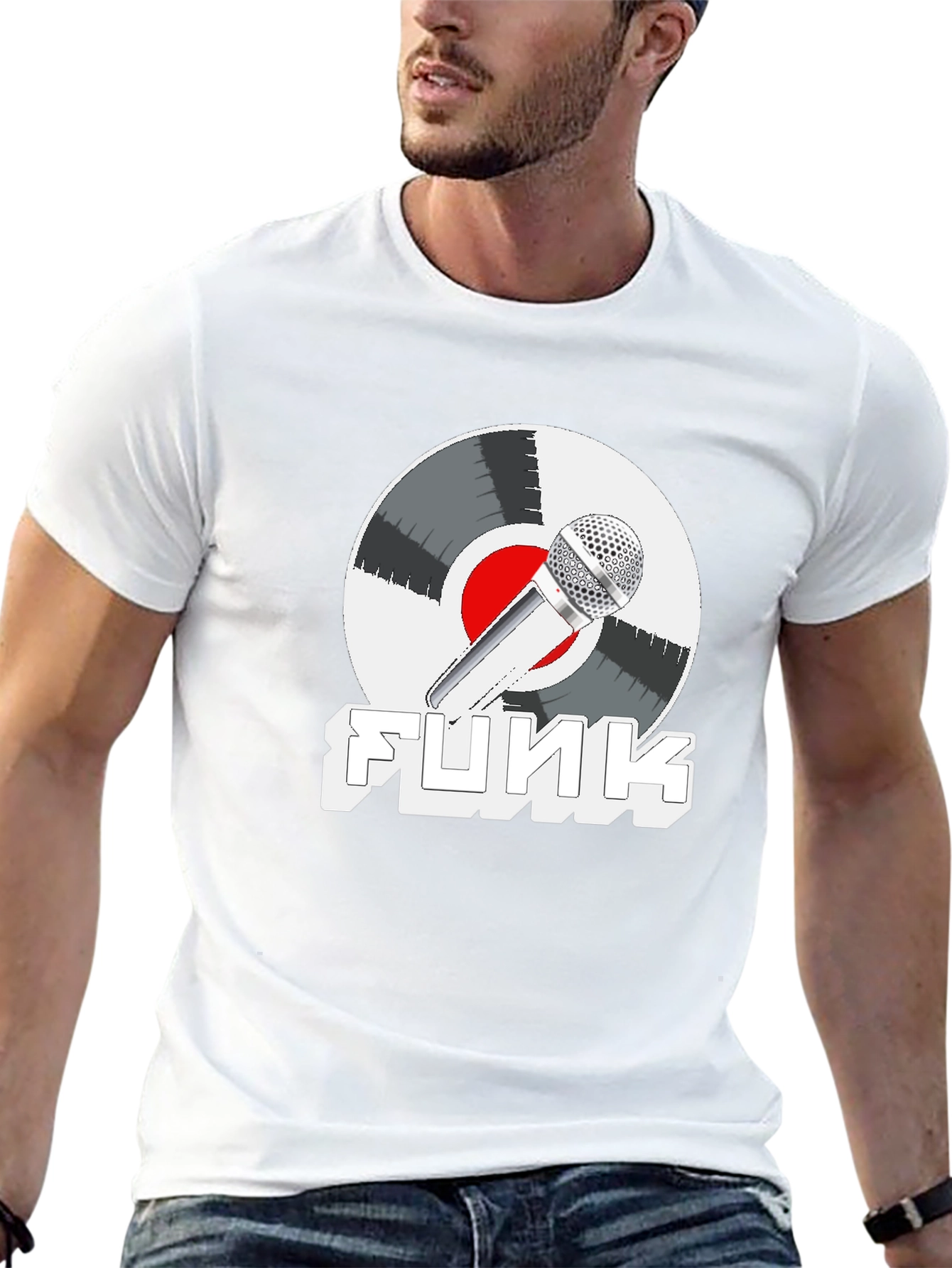 Funky Mic Record Graphic Tee