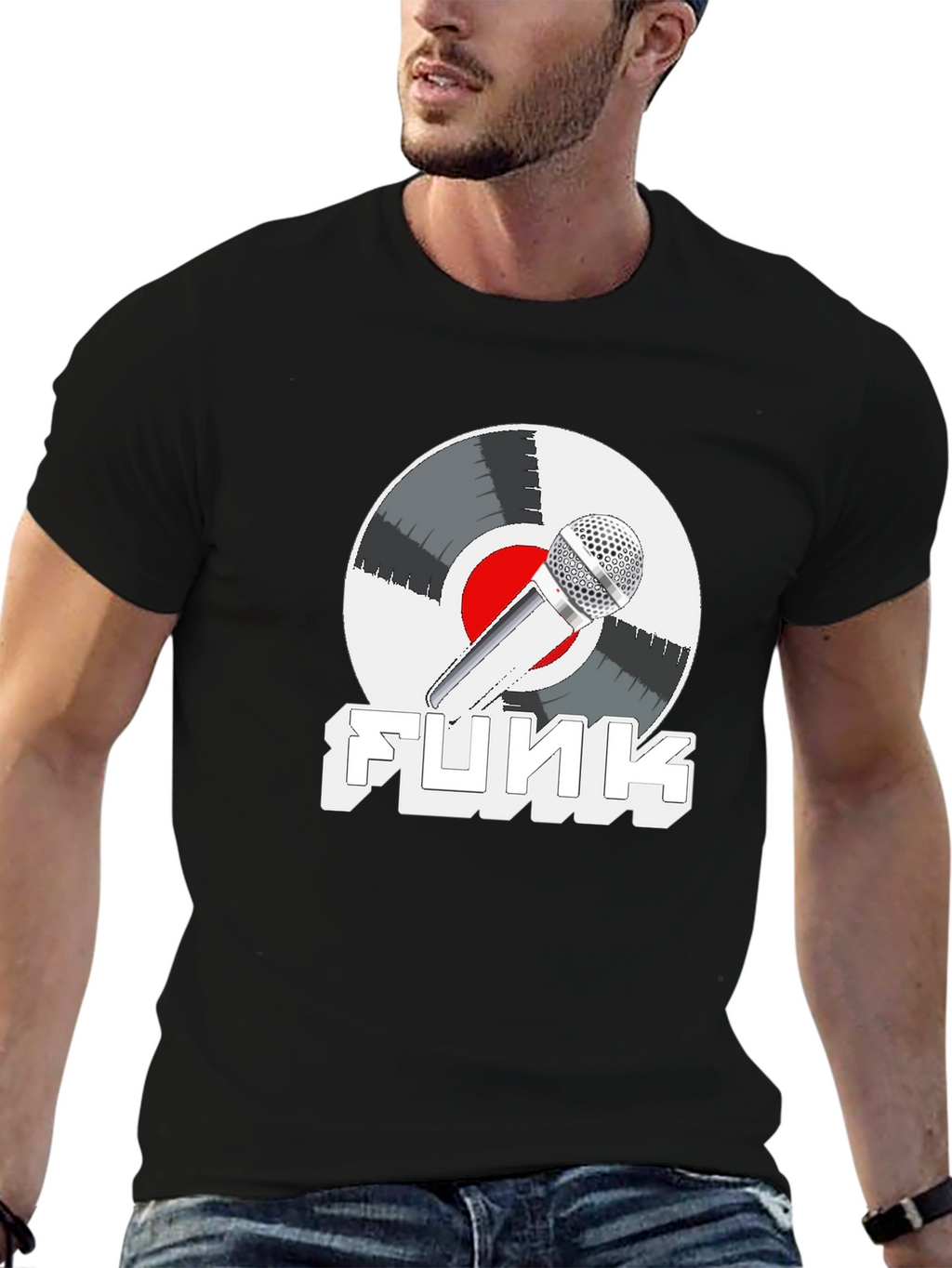 Funky Mic Record Graphic Tee