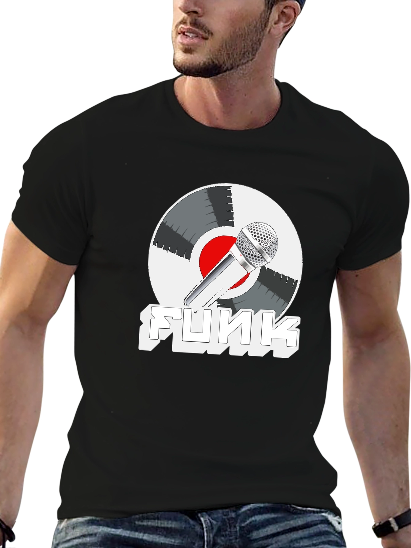 Funky Mic Record Graphic Tee