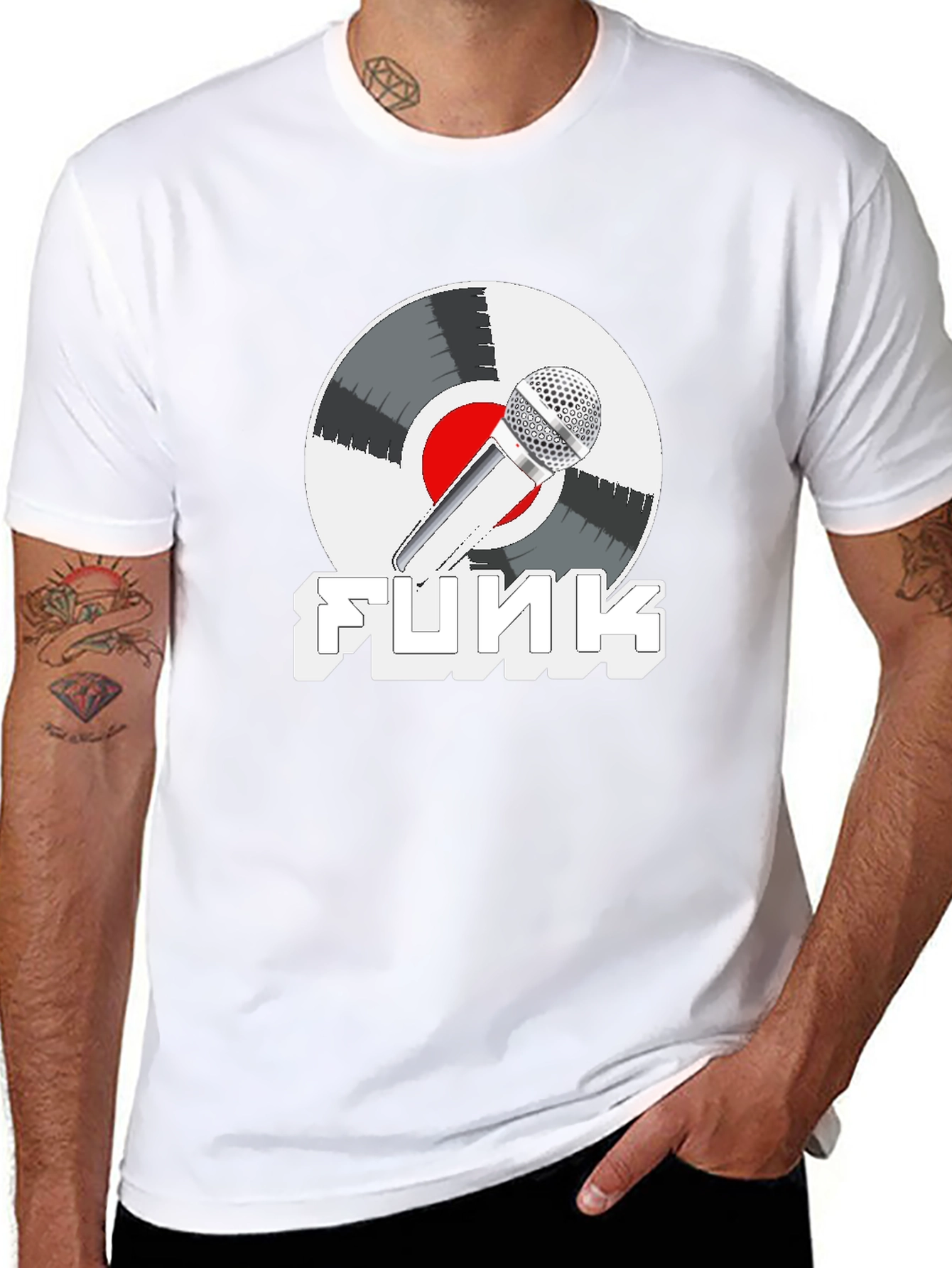 Funky Mic Record Graphic Tee