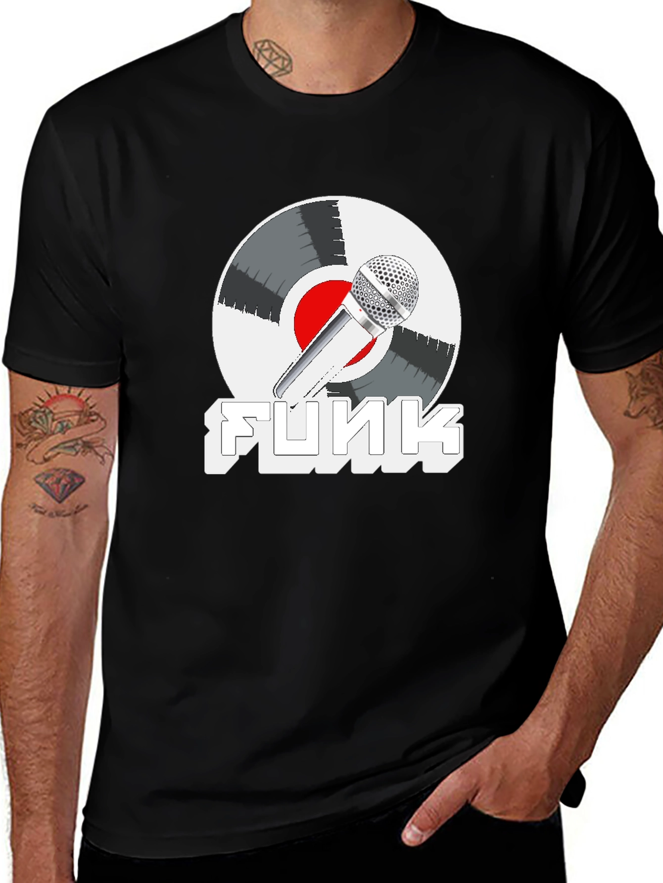 Funky Mic Record Graphic Tee