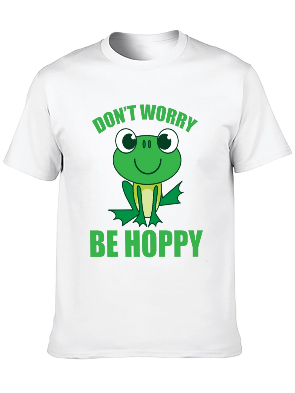 Dont Worry Be Hoppy Frog Graphic T-Shirt