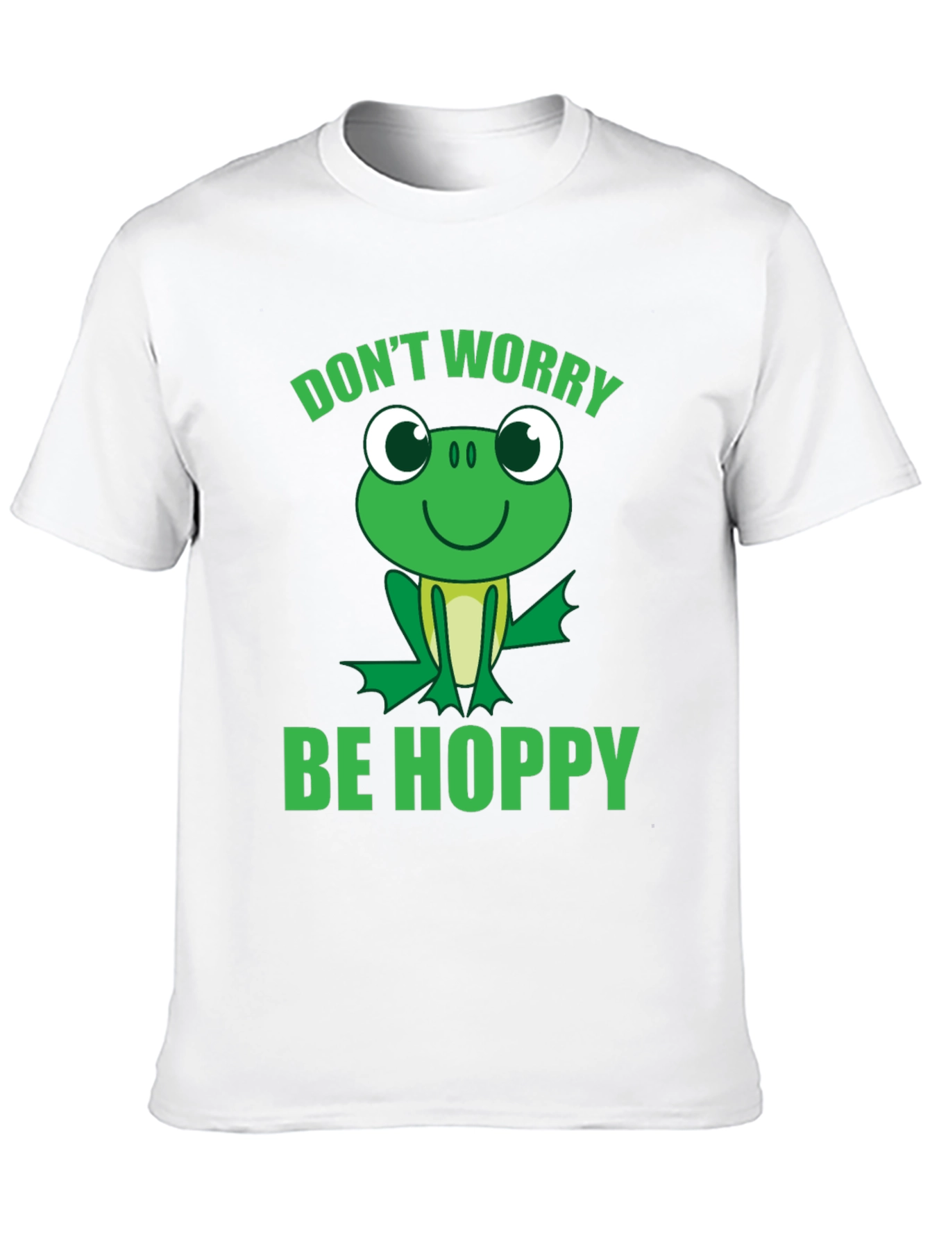 Dont Worry Be Hoppy Frog Graphic T-Shirt
