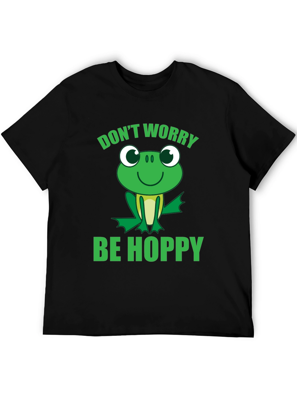Dont Worry Be Hoppy Frog Graphic T-Shirt