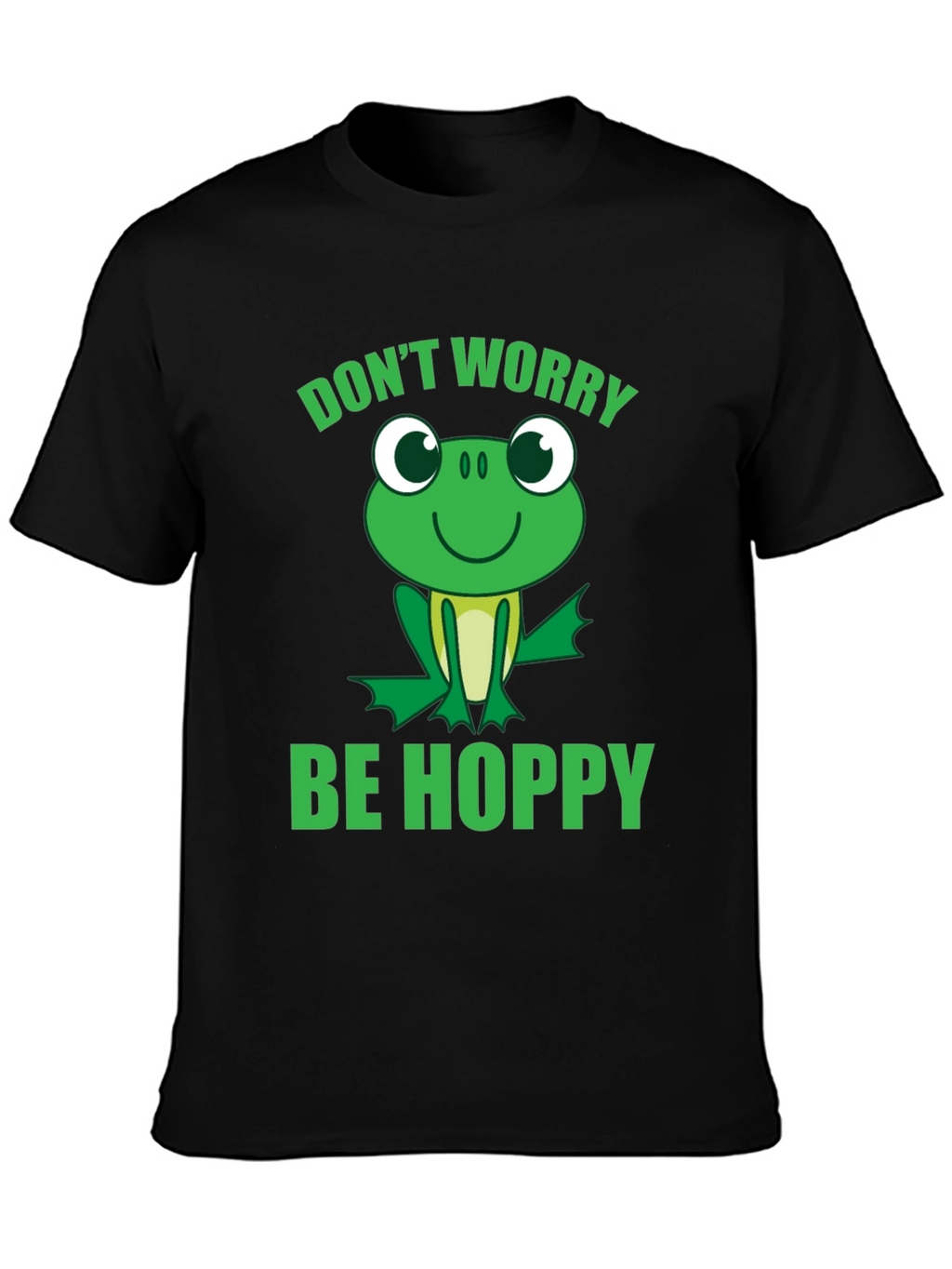 Dont Worry Be Hoppy Frog Graphic T-Shirt