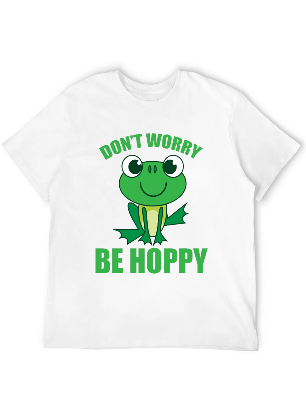 Dont Worry Be Hoppy Frog Graphic T-Shirt