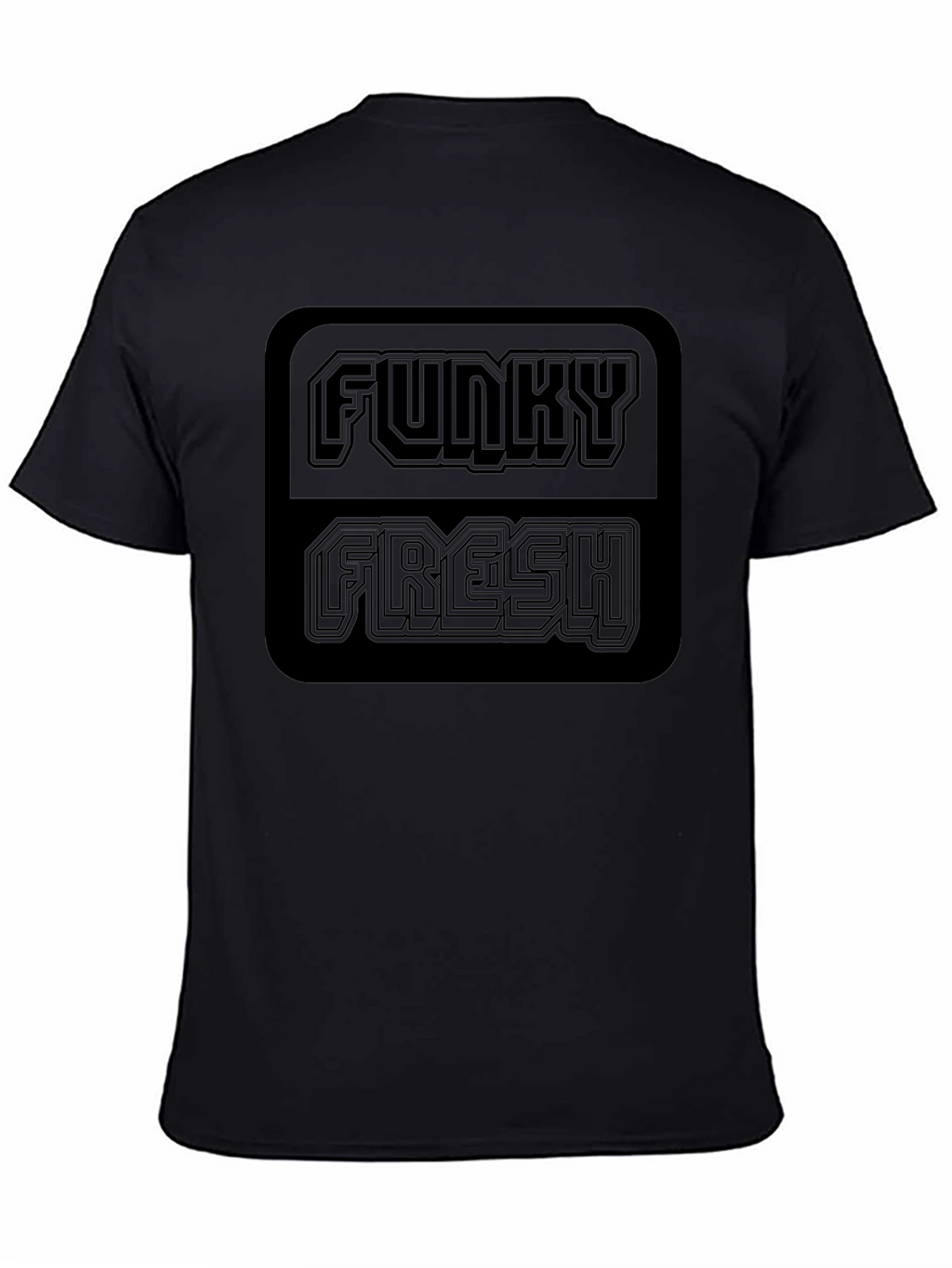Funky Fresh Graphic Tee - Black Crew Neck T-Shirt