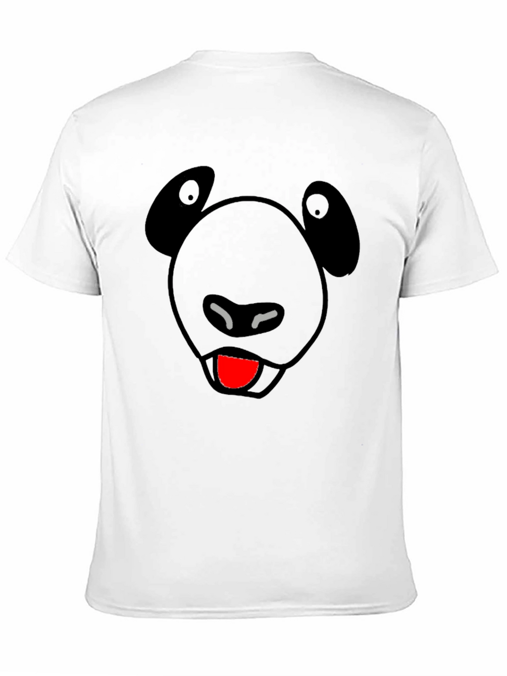 Funny Panda Face Black Graphic Tee