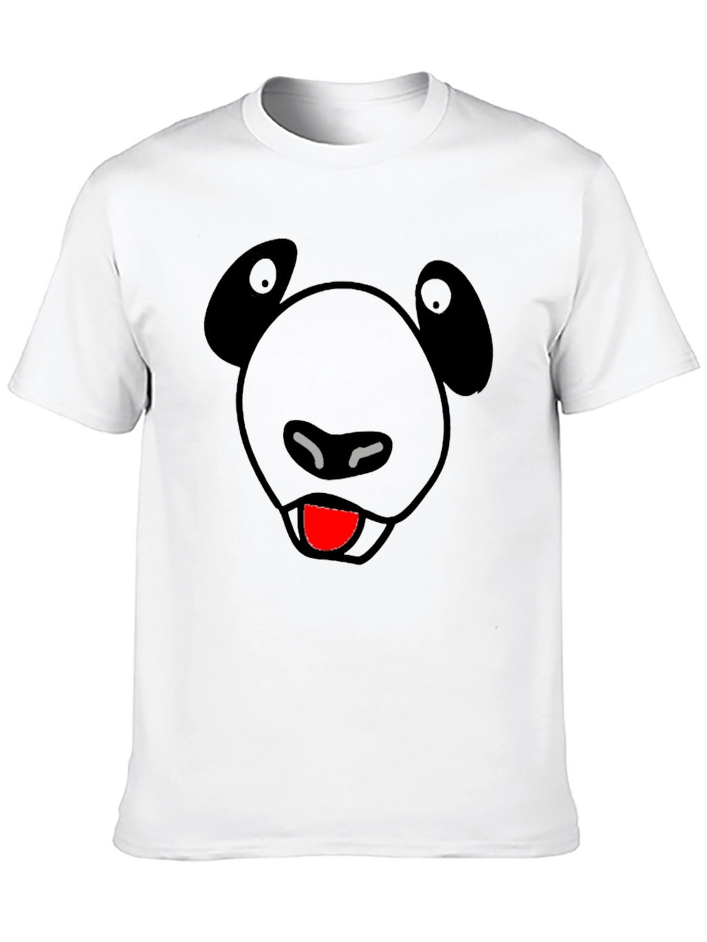 Funny Panda Face Black Graphic Tee