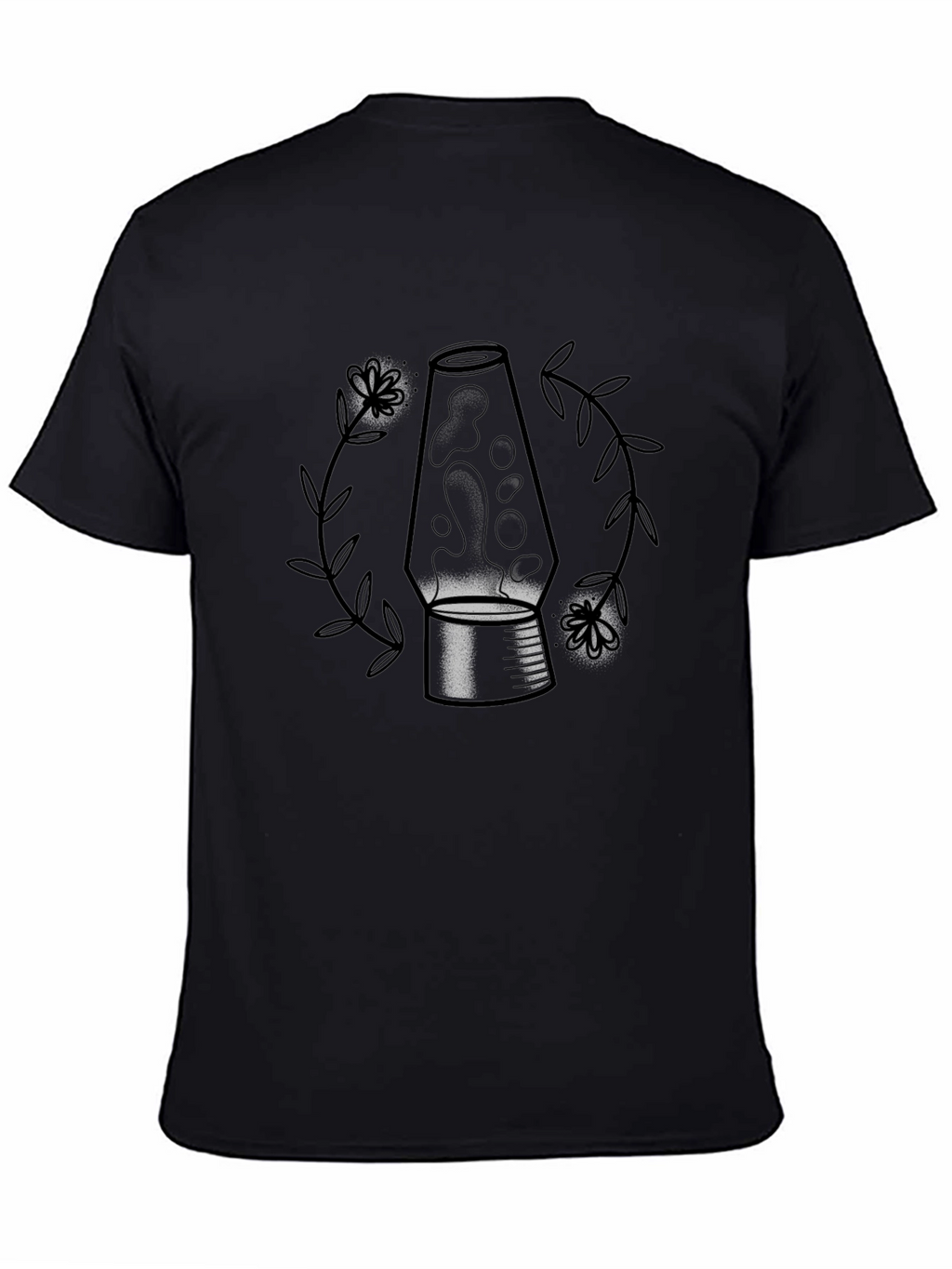 Lava Lamp Graphic Tee - Black Cotton Blend