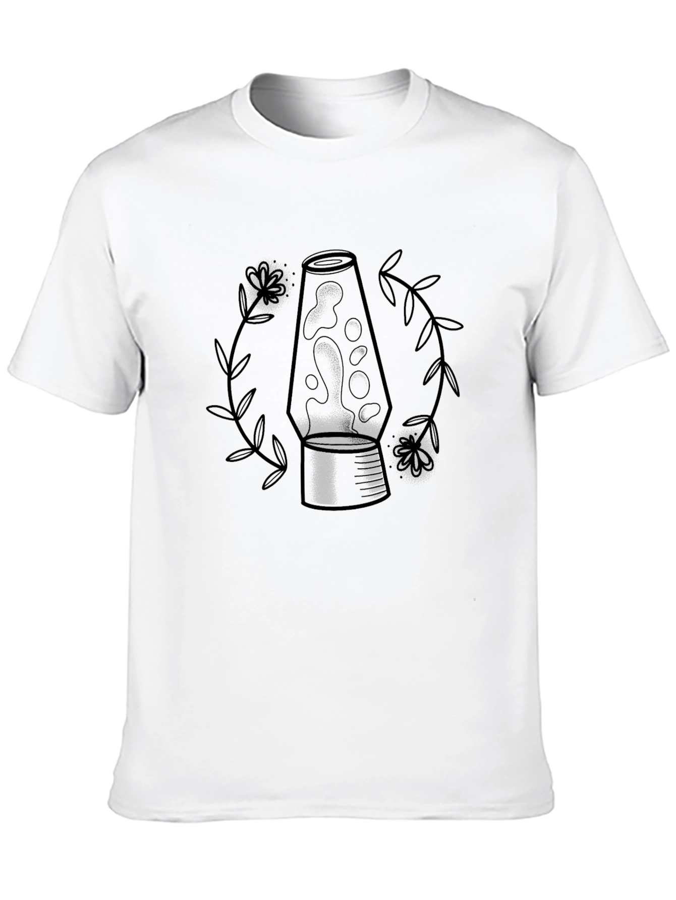 Lava Lamp Graphic Tee - Black Cotton Blend