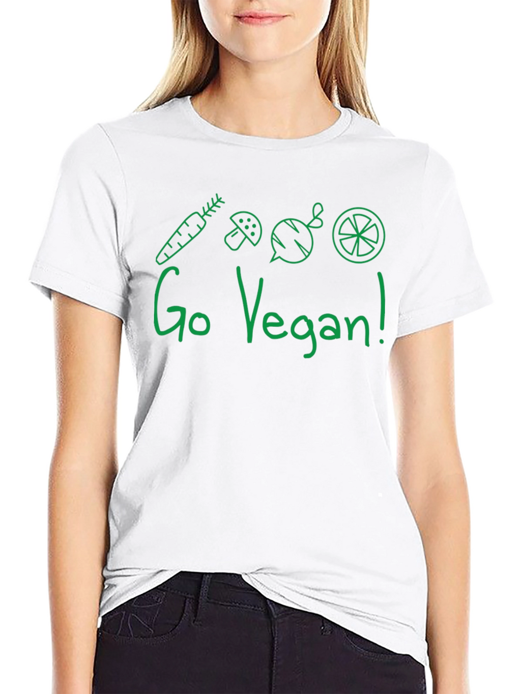 Go Vegan T-Shirt - Green Graphic Tee