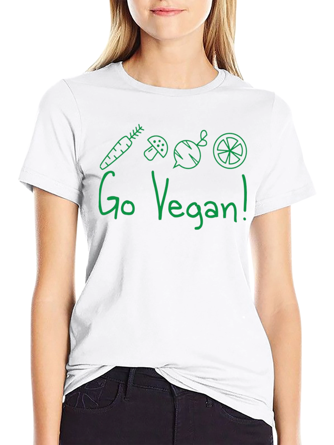 Go Vegan T-Shirt - Green Graphic Tee