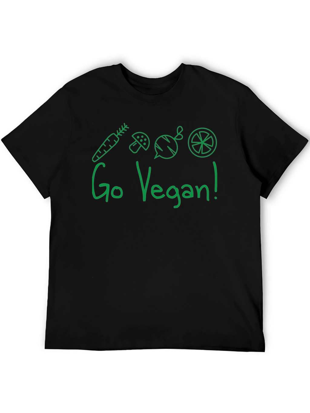 Go Vegan T-Shirt - Green Graphic Tee