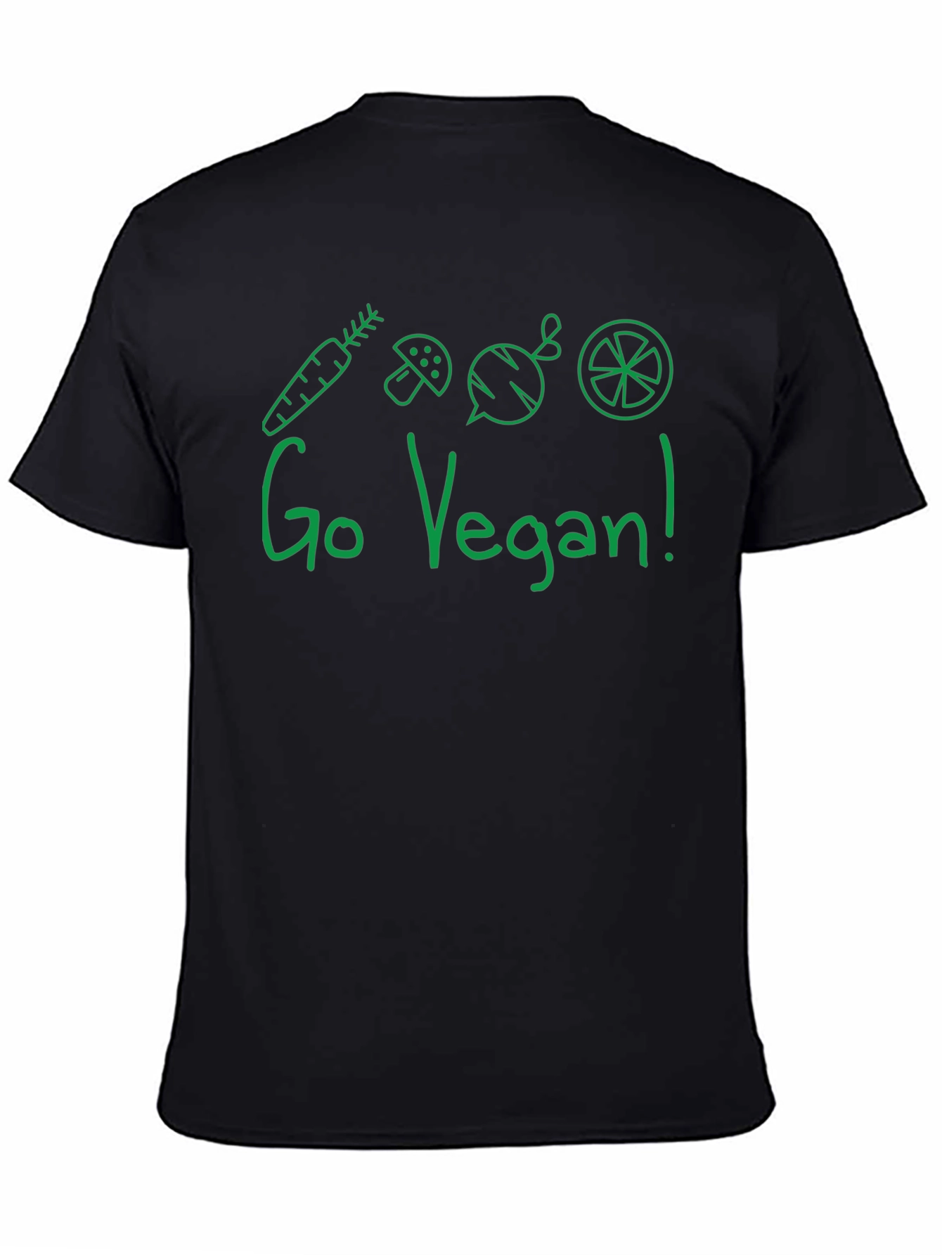 Go Vegan T-Shirt - Green Graphic Tee