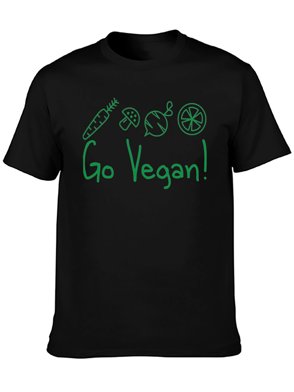 Go Vegan T-Shirt - Green Graphic Tee
