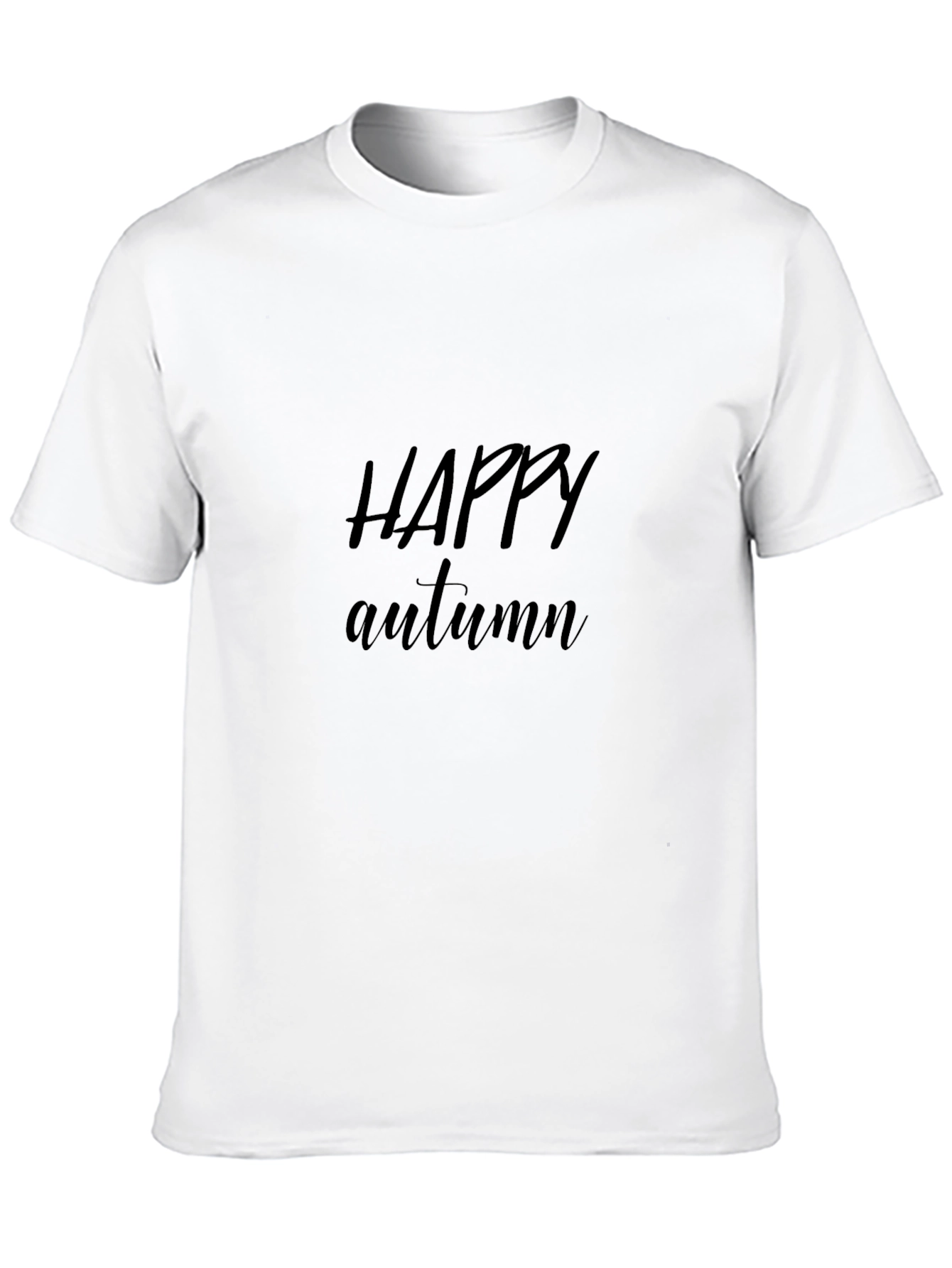 Happy Autumn Black Graphic T-Shirt