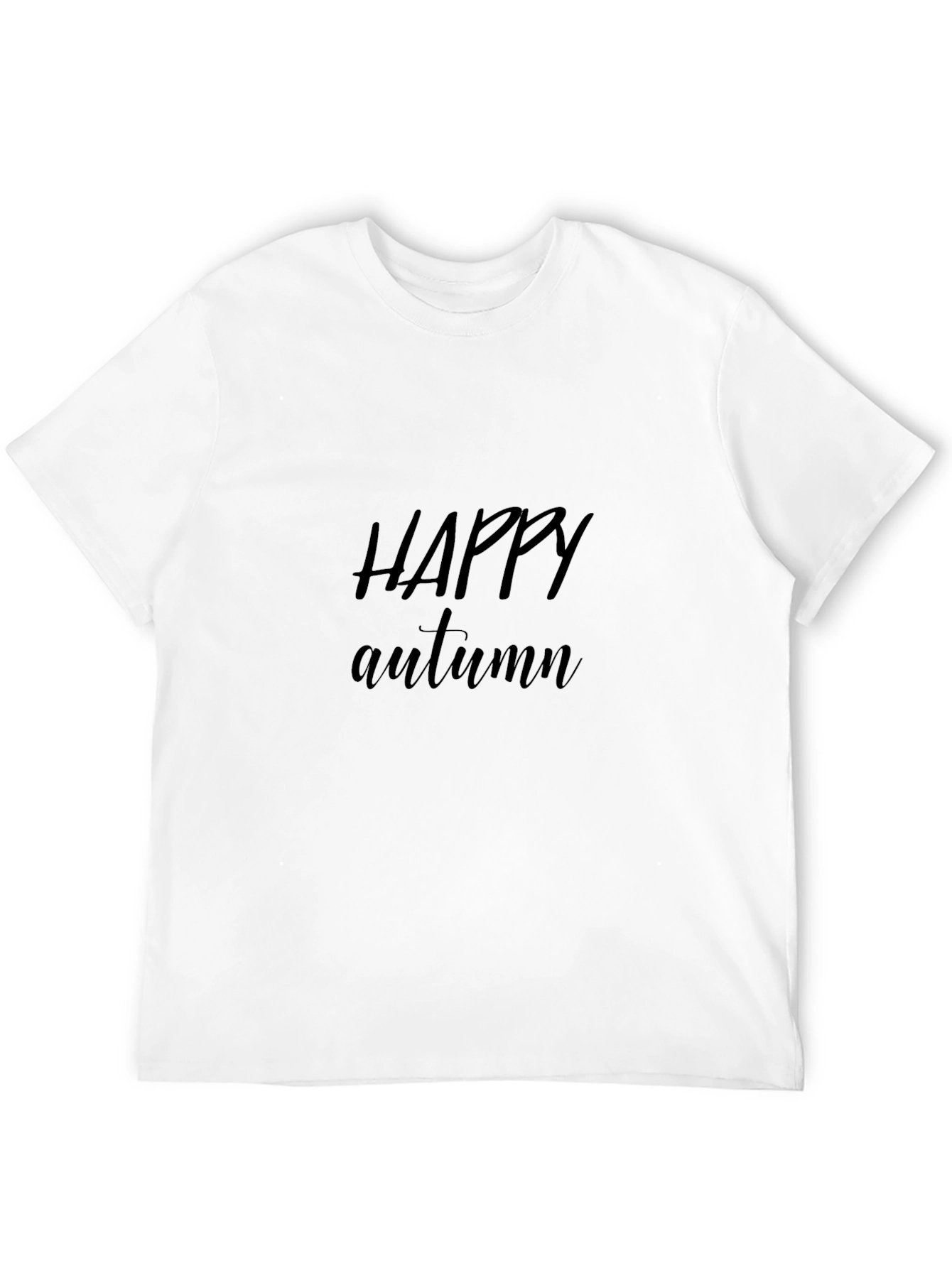 Happy Autumn Black Graphic T-Shirt