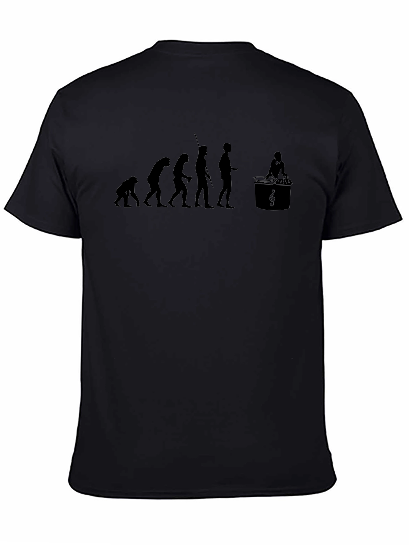 Evolution of Music Black Graphic Tee