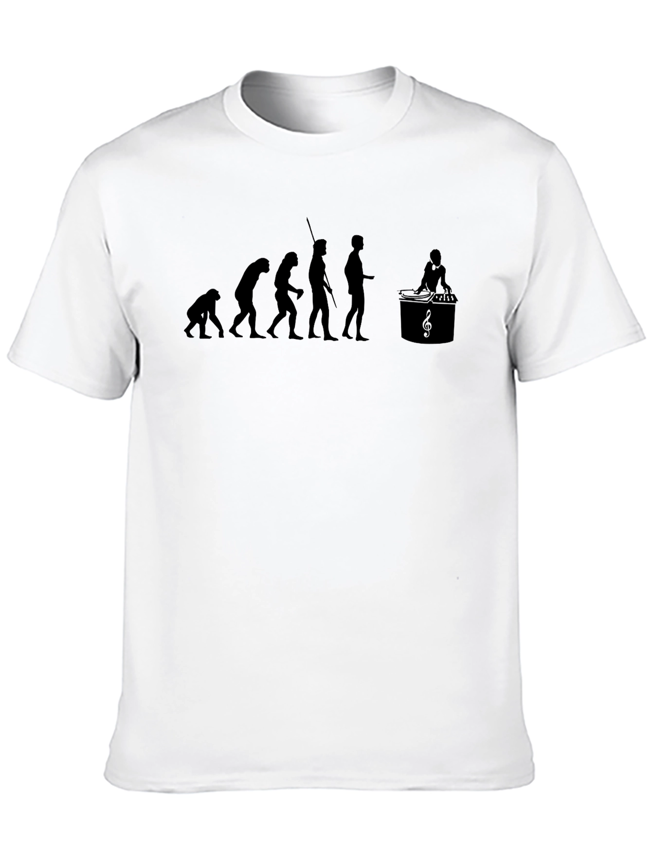 Evolution of Music Black Graphic Tee