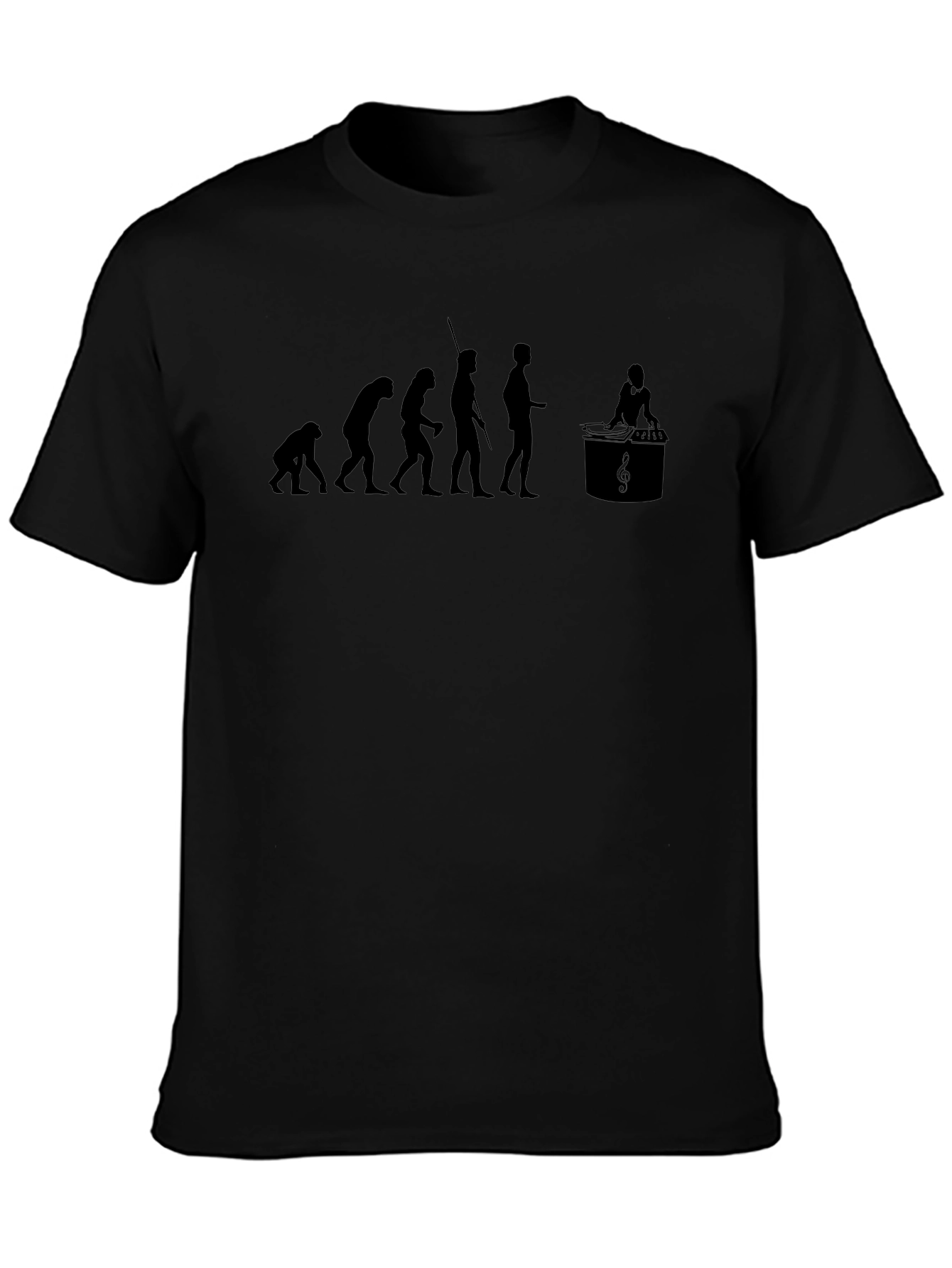 Evolution of Music Black Graphic Tee
