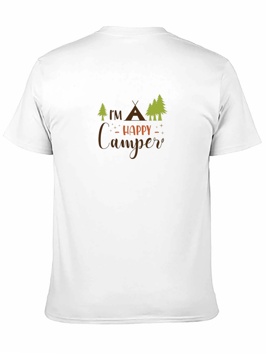 Happy Camper Black Tee - Outdoor Adventure Shirt