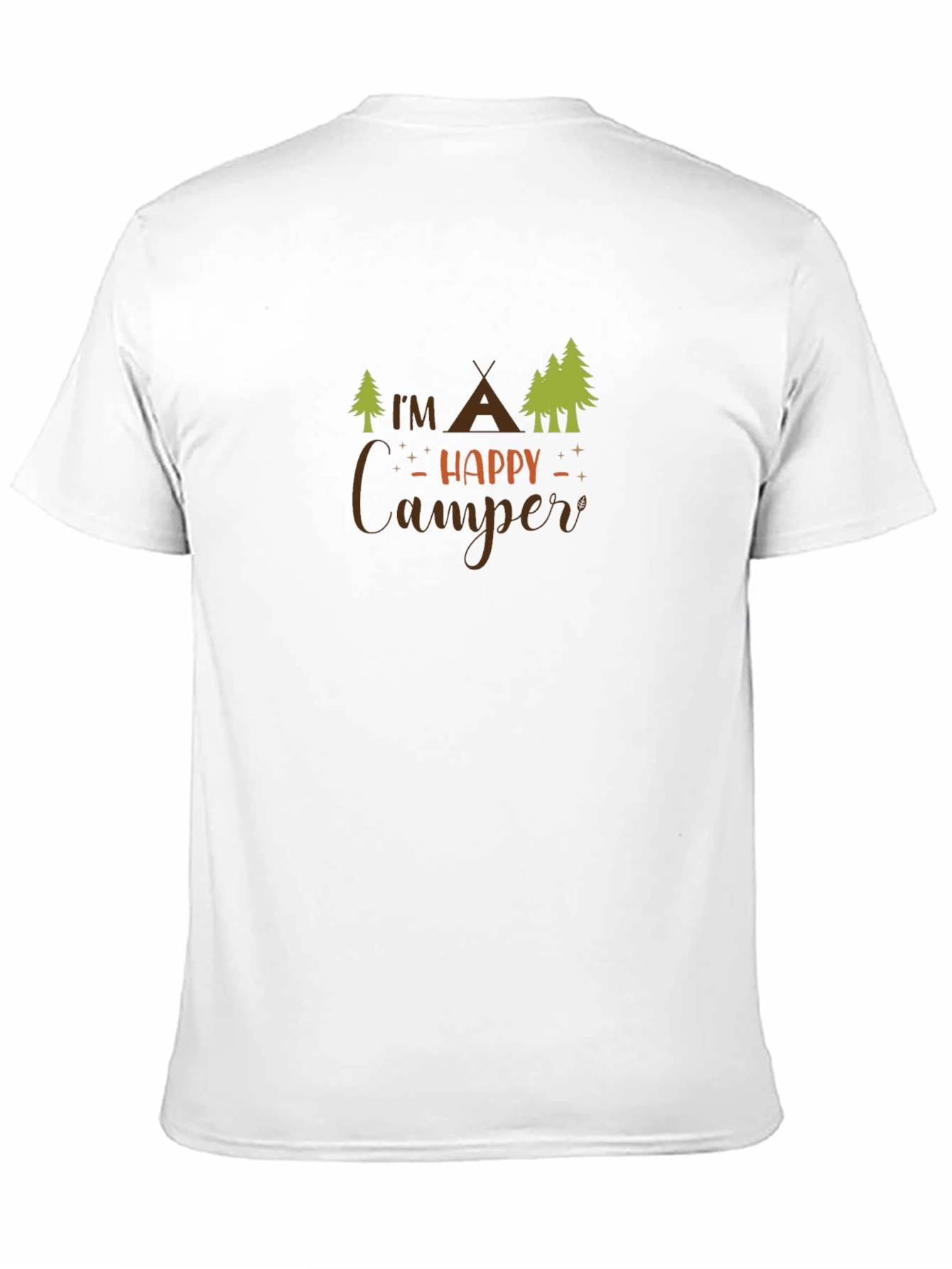 Happy Camper Black Tee - Outdoor Adventure Shirt