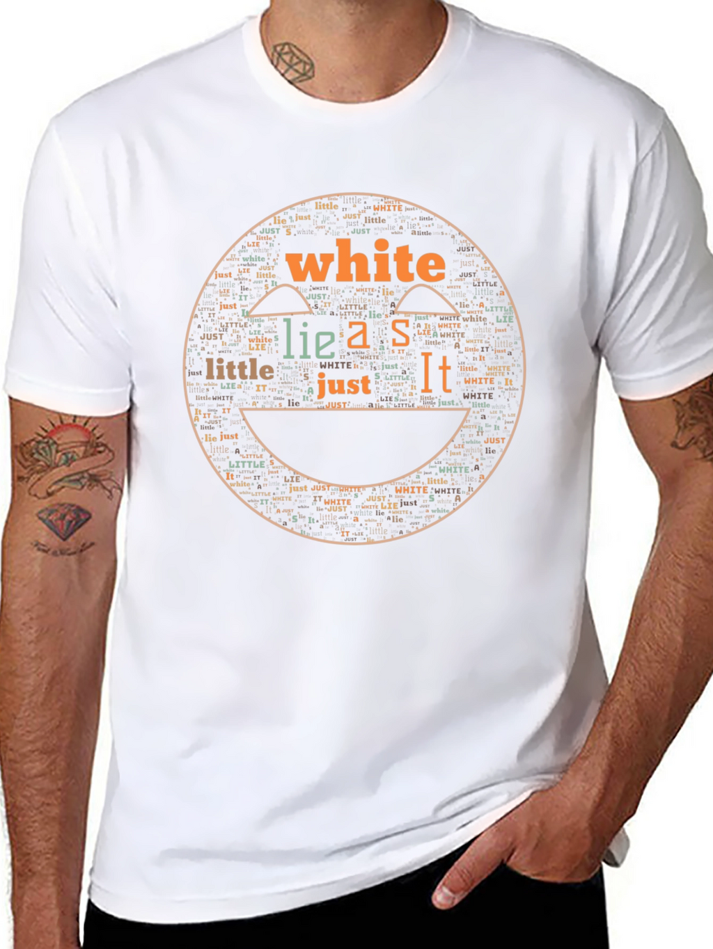 Word Art Smiley Face T-Shirt