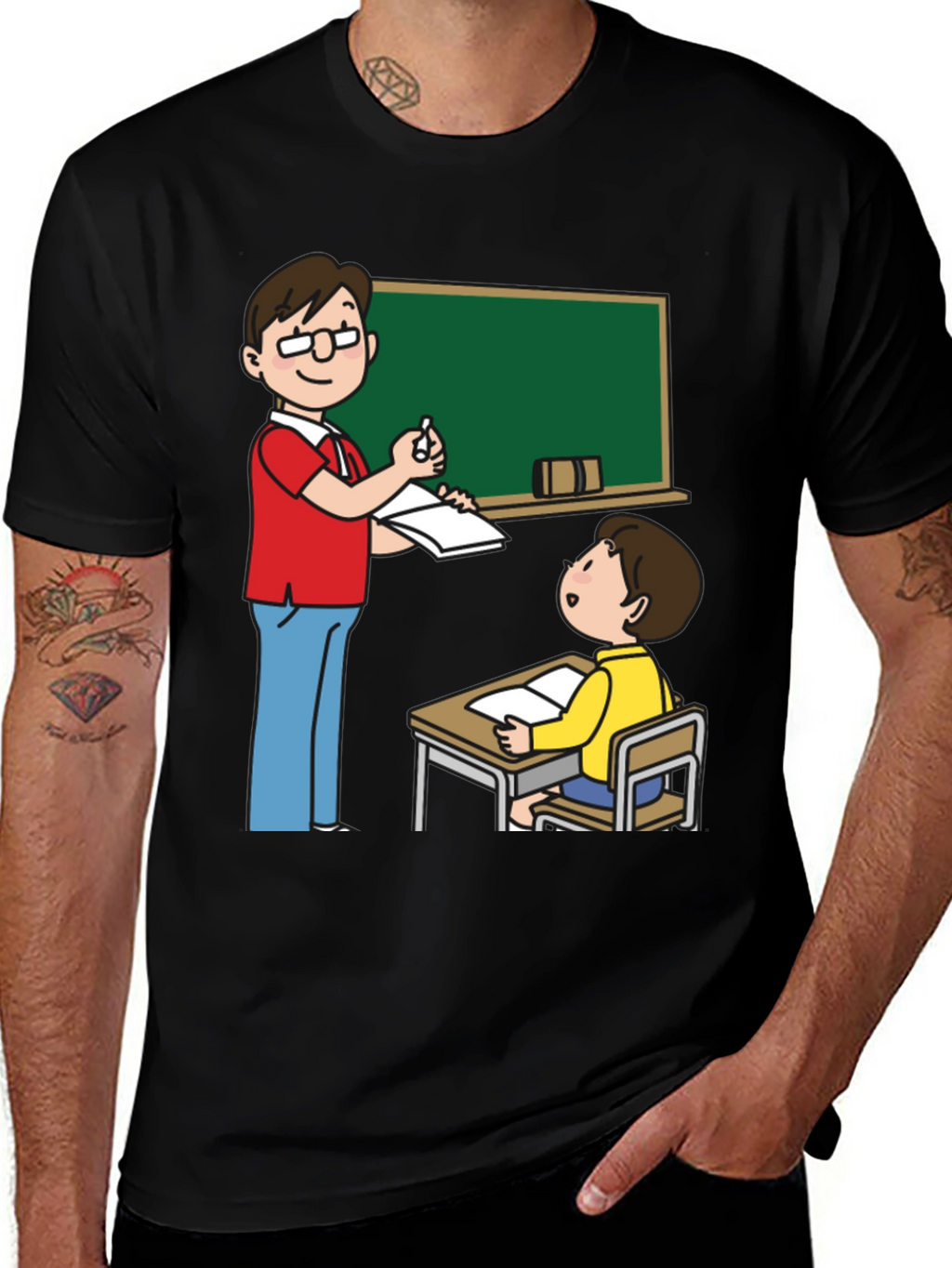 Teacher and Student Graphic Tee - Black
