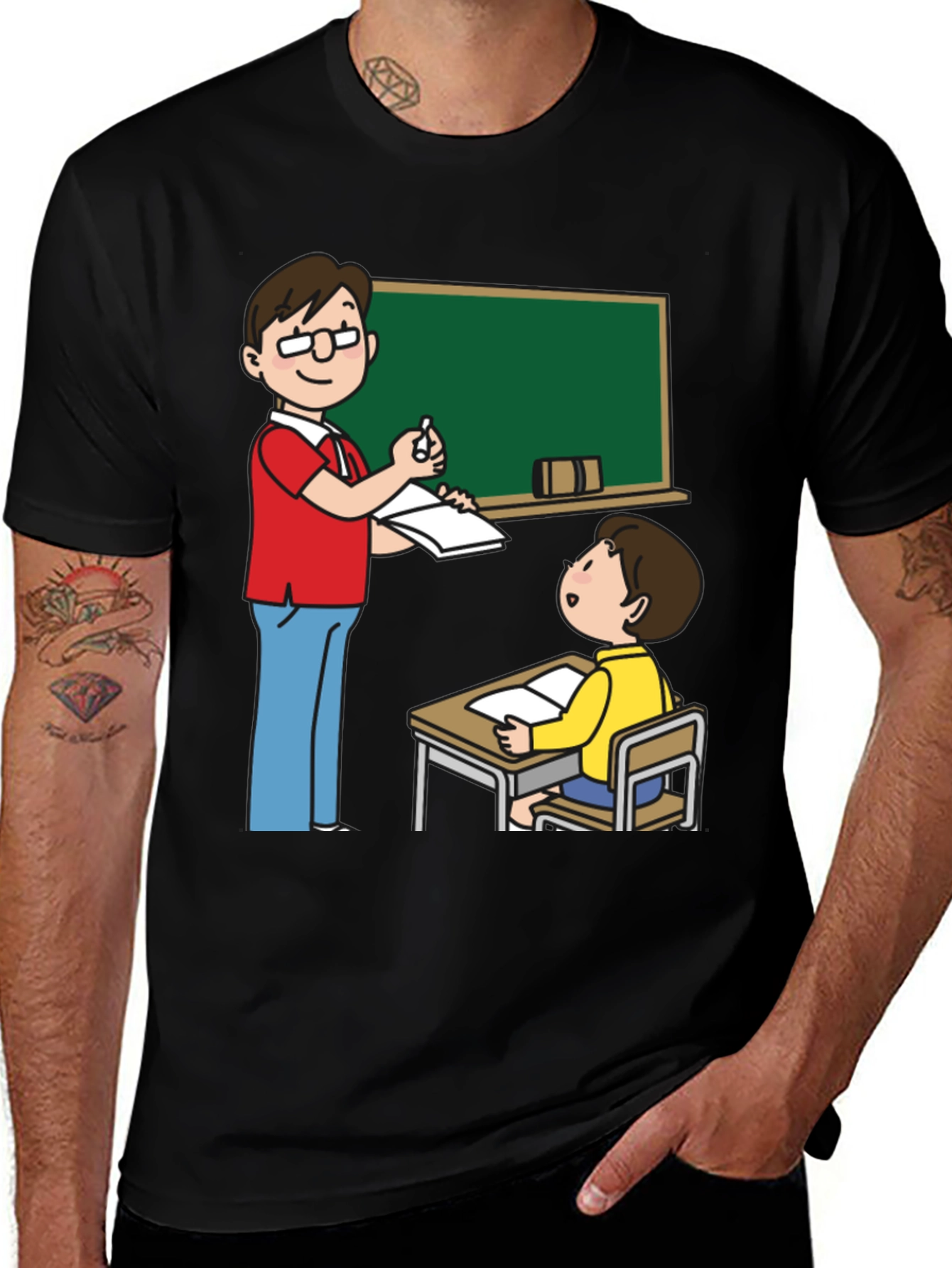 Teacher and Student Graphic Tee - Black