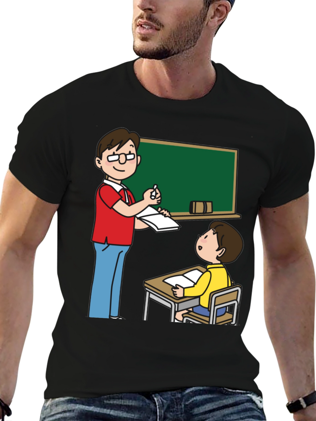 Teacher and Student Graphic Tee - Black