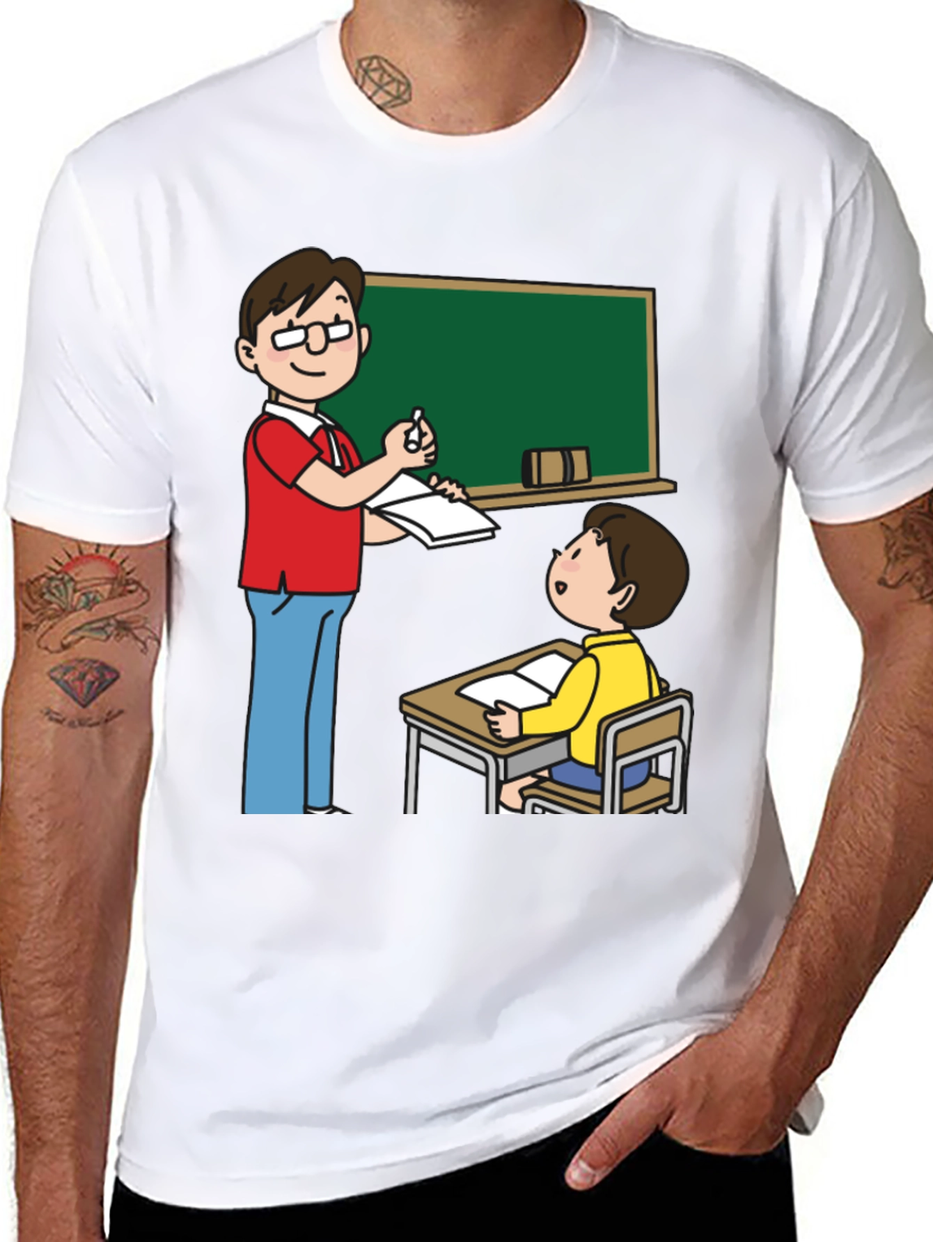 Teacher and Student Graphic Tee - Black