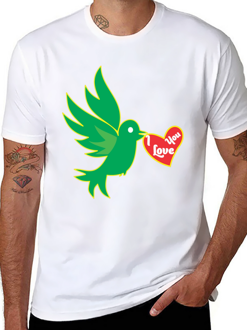 Love Bird Graphic T-Shirt - Black